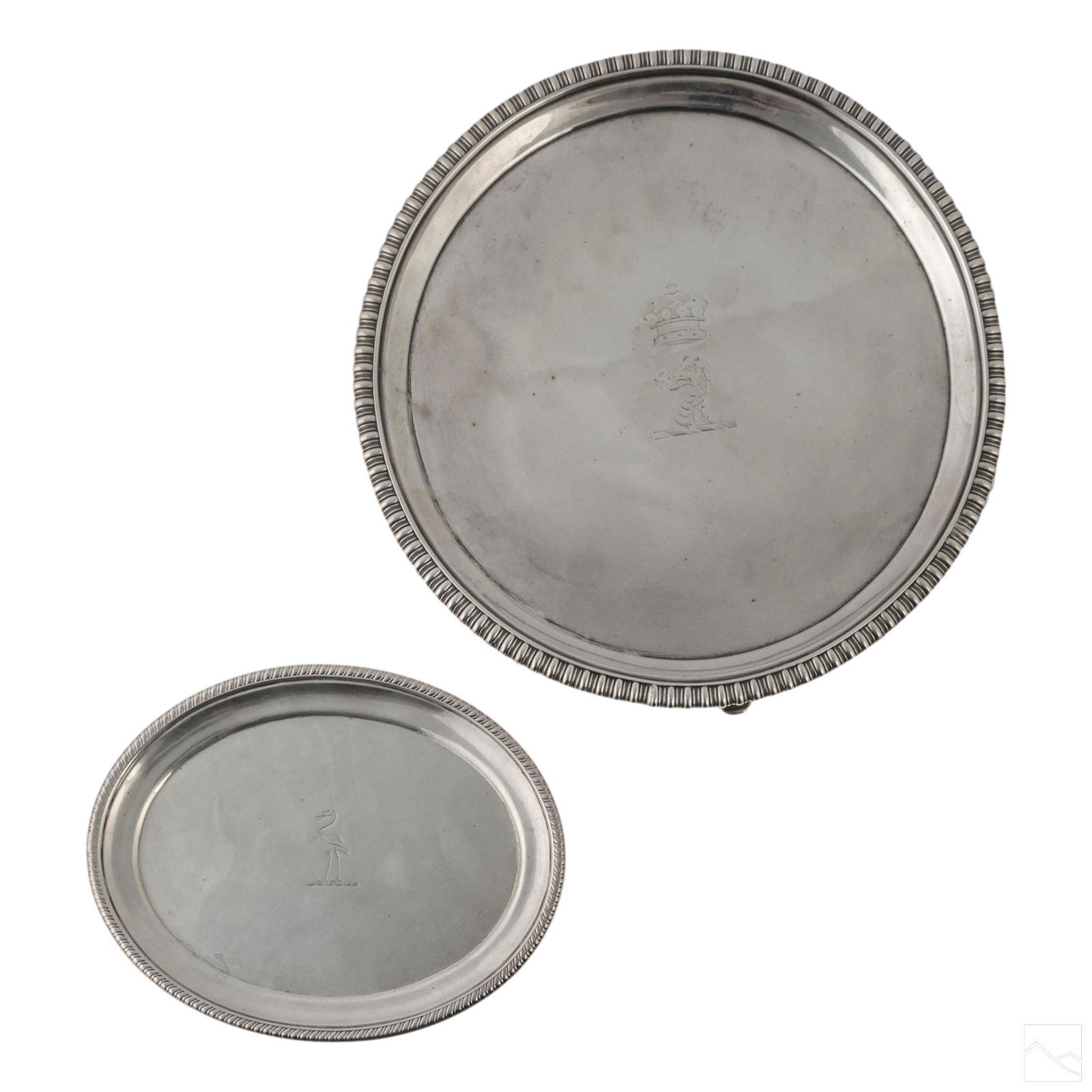 Wallis Rugg English Georgian Sterling Silver Trays (1 of 8)