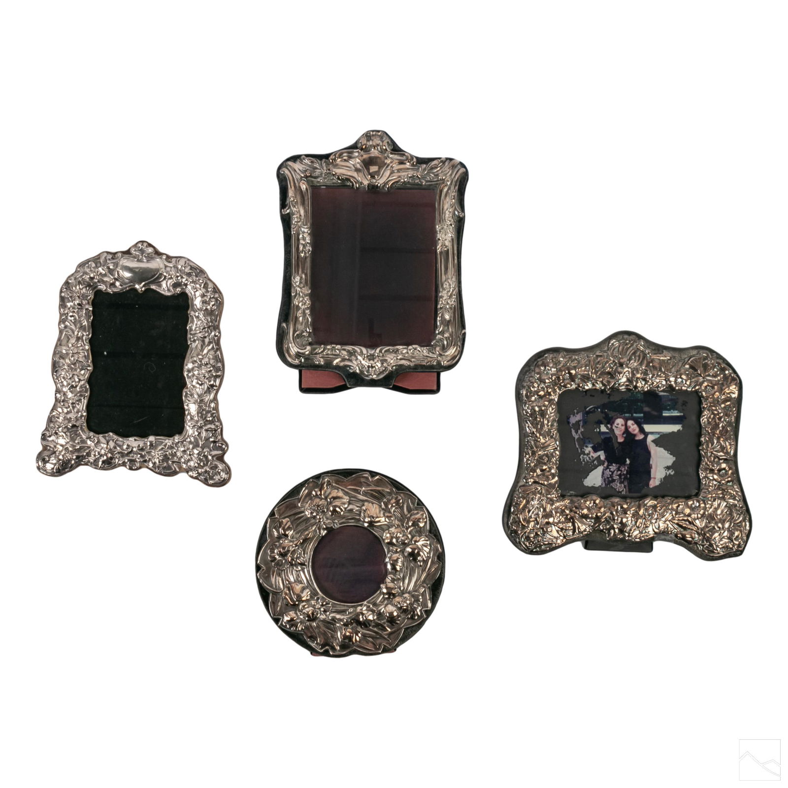 Sterling Silver Floral Photo Picture Frames LOT (1 of 2)