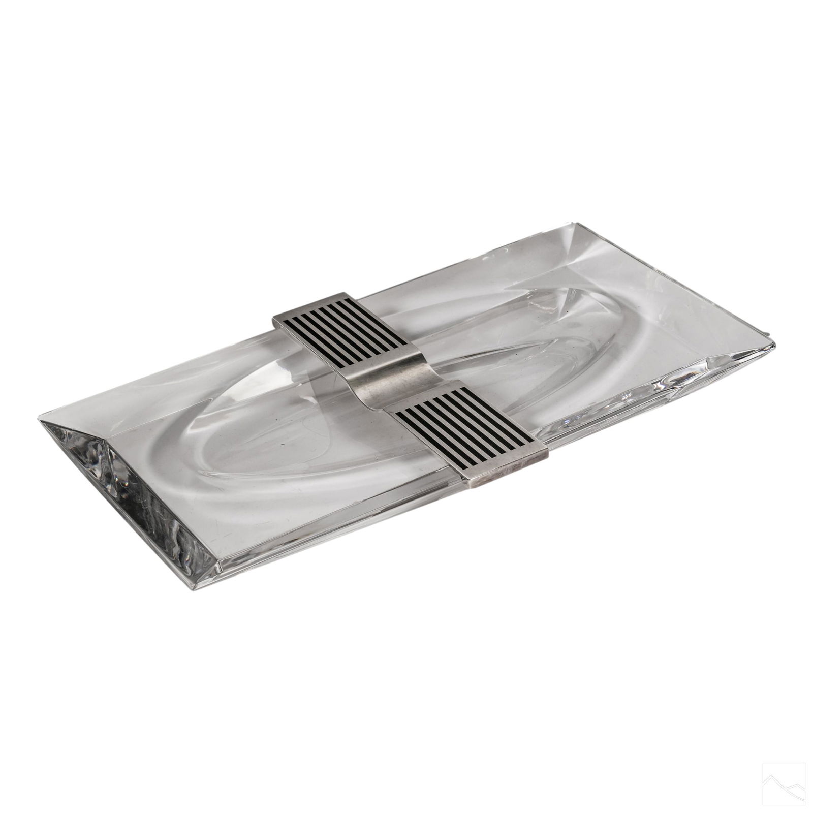 Christofle Art Deco Form Crystal 12" Cigar Ashtray (1 of 5)