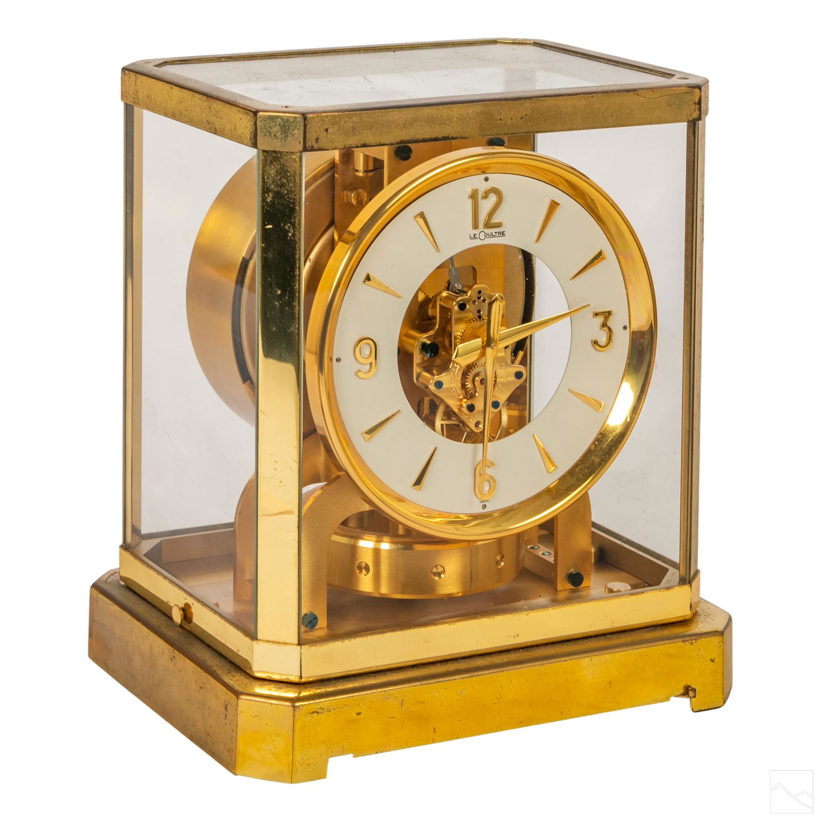 Jaeger LeCoultre Gilt Brass Glass Atmos Desk Clock (1 of 7)