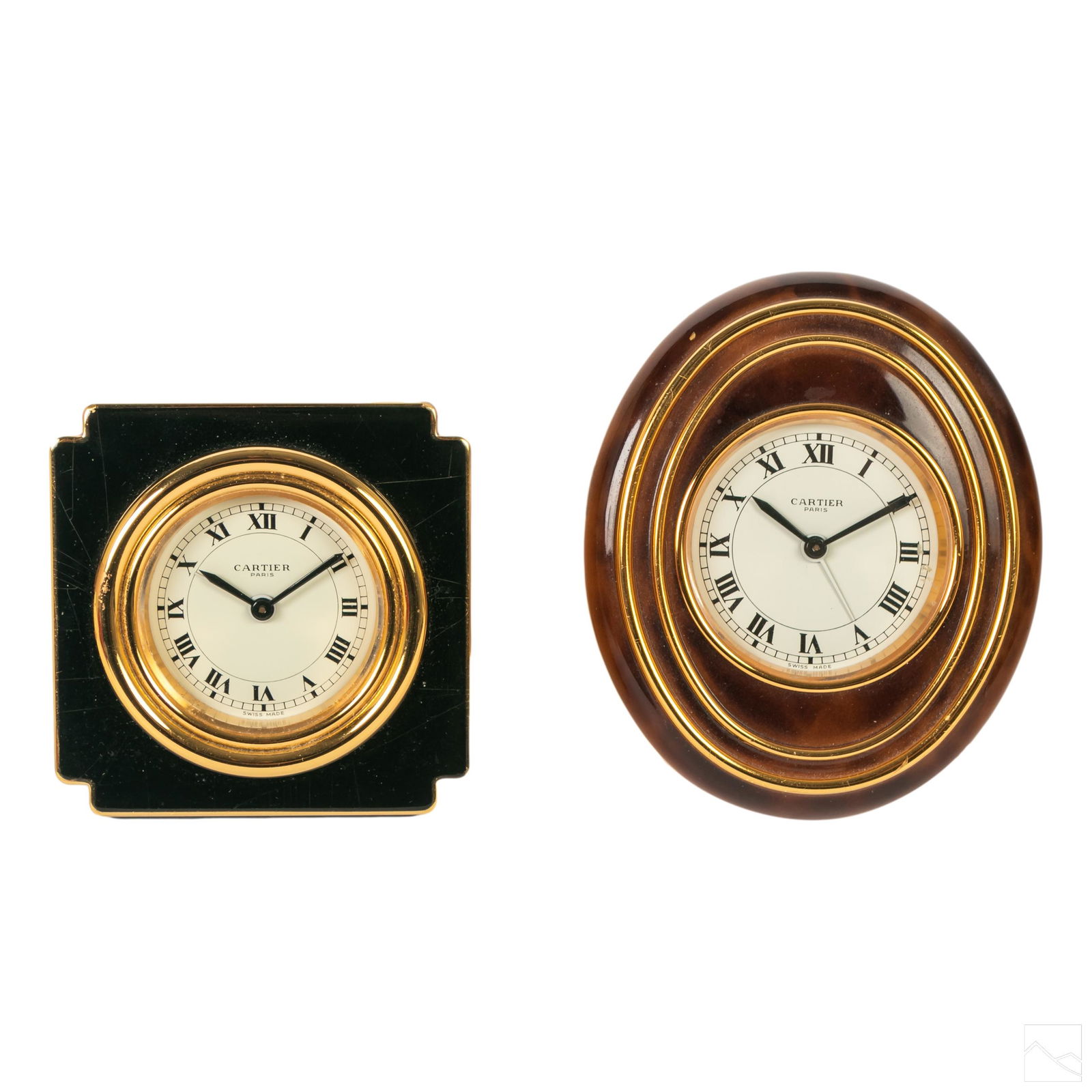 Cartier Swiss Enameled Travel Desk Alarm Clock LOT (1 of 5)