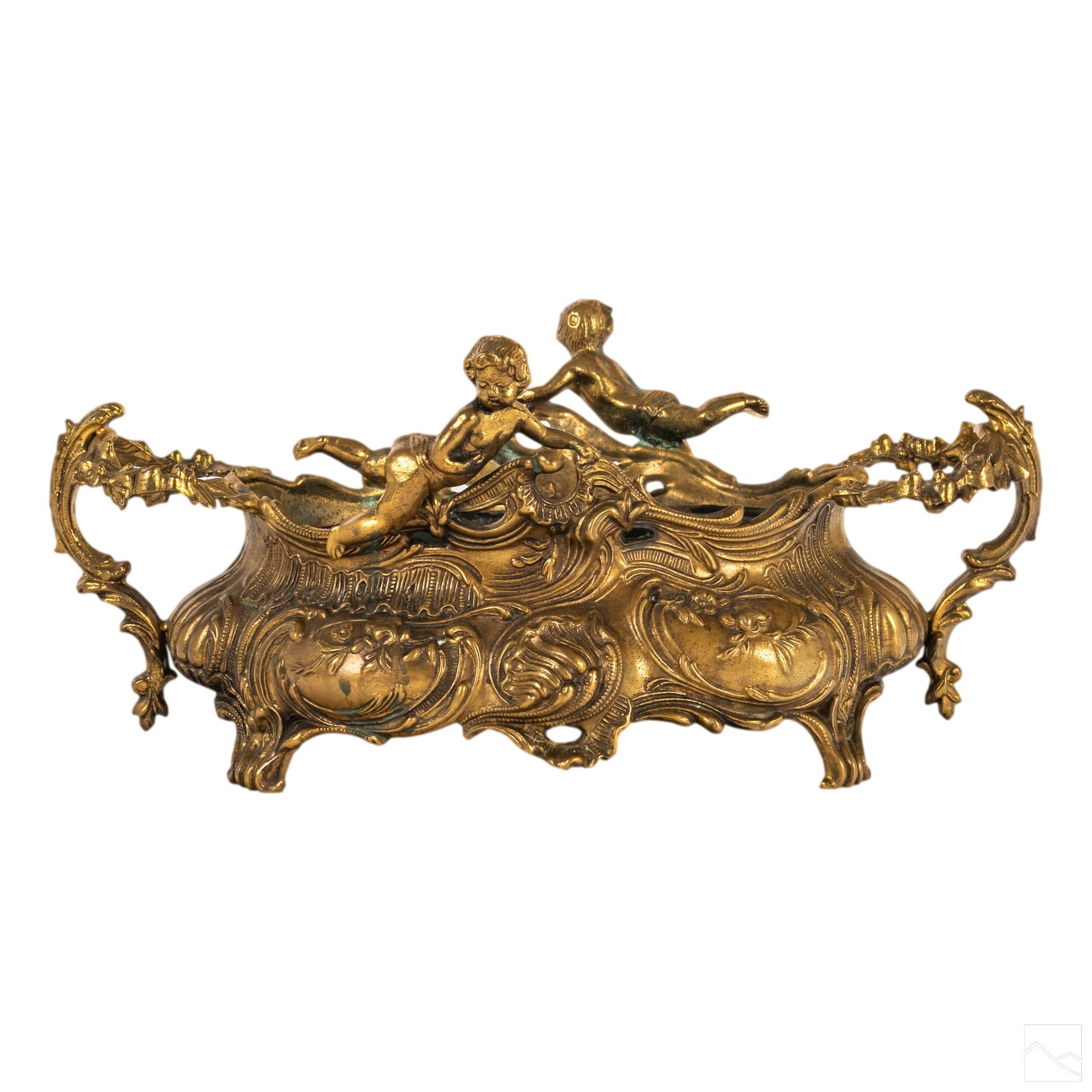 Antique Art Nouveau Bronze Planter 15" Centerpiece (1 of 5)