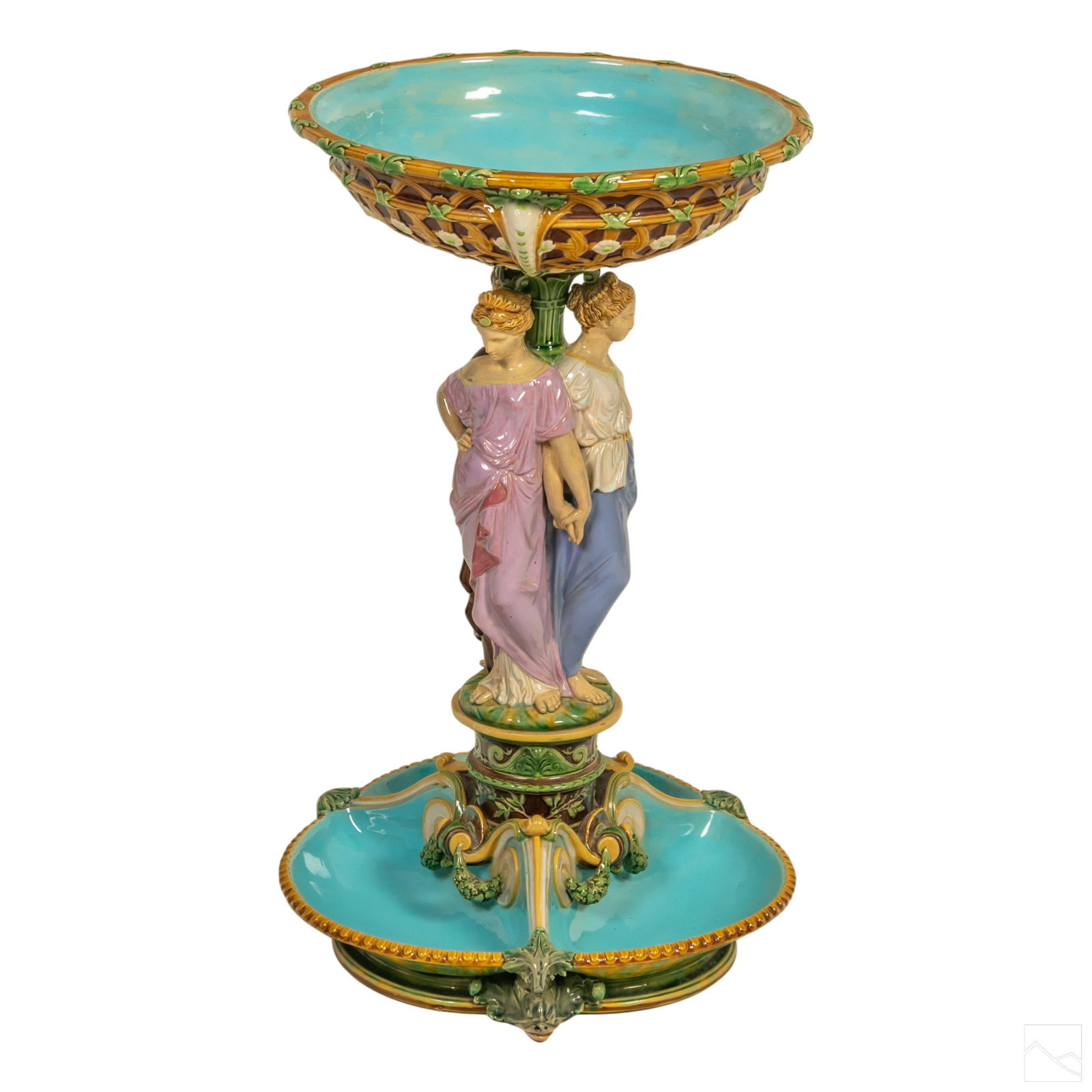 Mintons Majolica Neoclassical Compote Centerpiece (1 of 5)