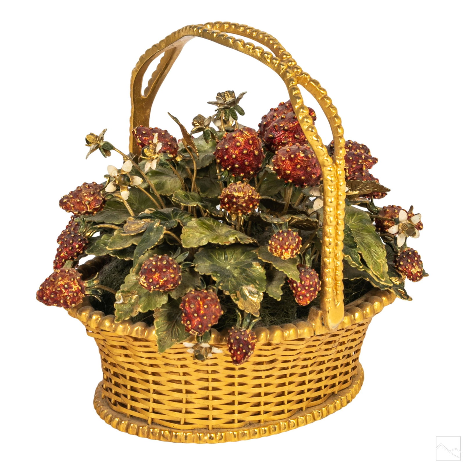 Jane Hutcheson for Gorham Enamel Strawberry Basket (1 of 4)