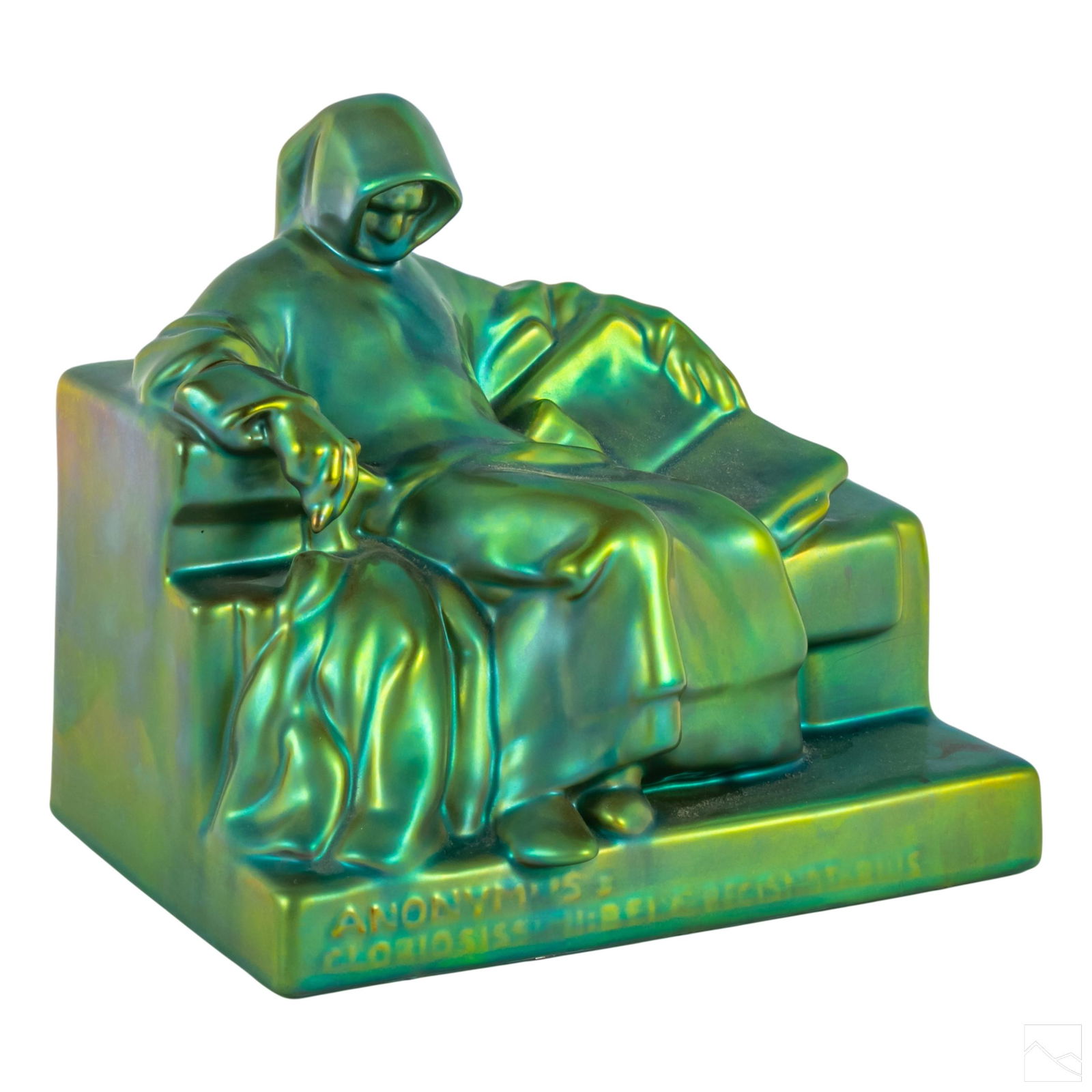 Zsolnay Hungary Green Eosin Anonymous 10" Figurine (1 of 6)