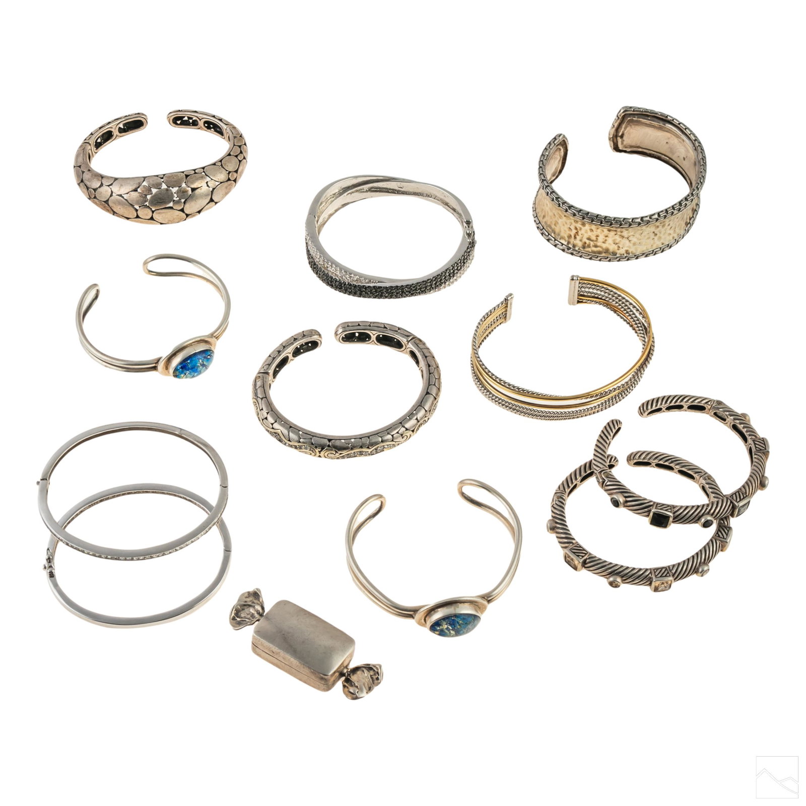 Sterling Silver Designer Bracelets & Mint Pill Box (1 of 6)