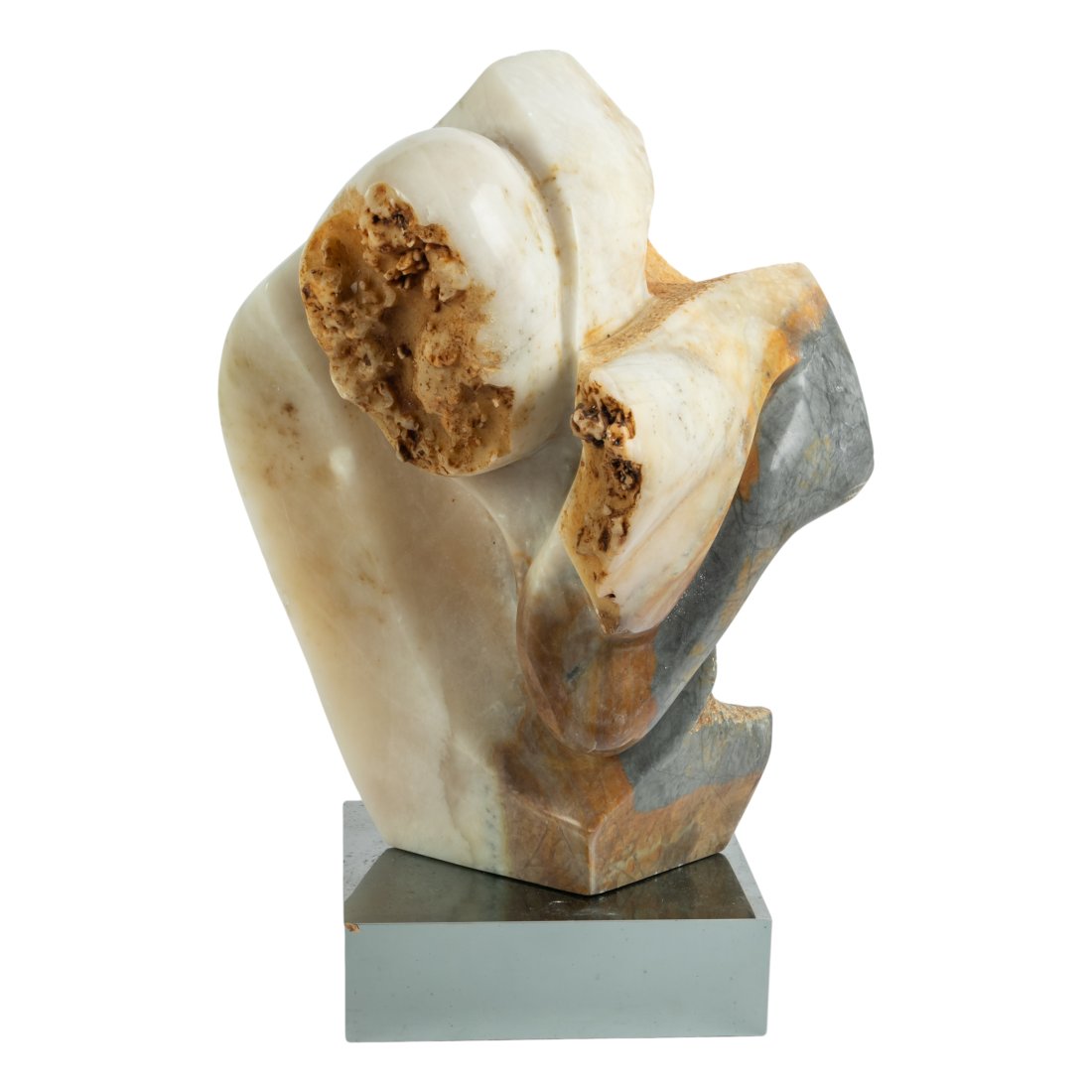 Mid Century Modern Abstract Alabaster Sculpture (1 of 6)