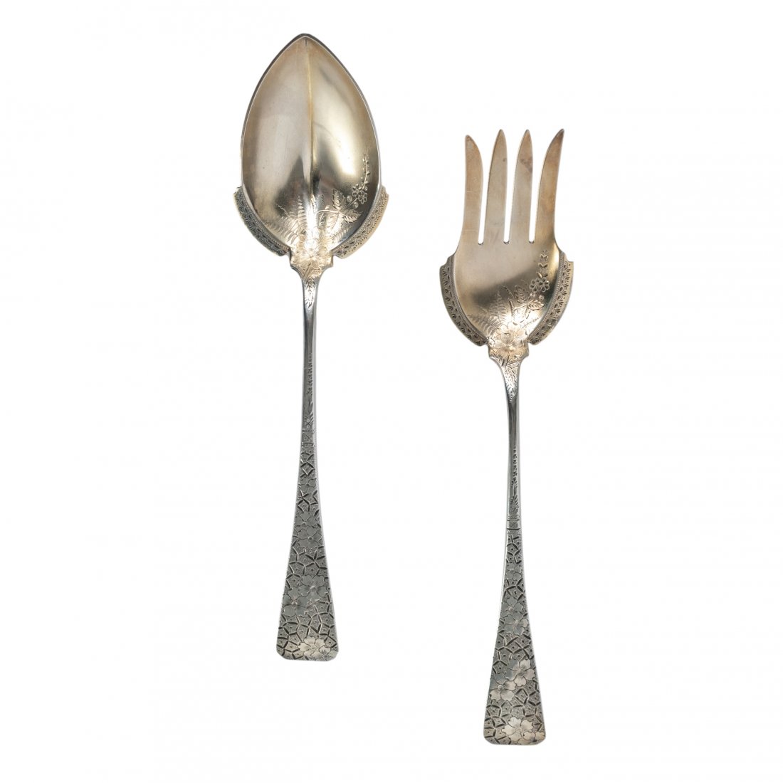 Theodore Starr Sterling Silver Salad Service 266g. (1 of 6)