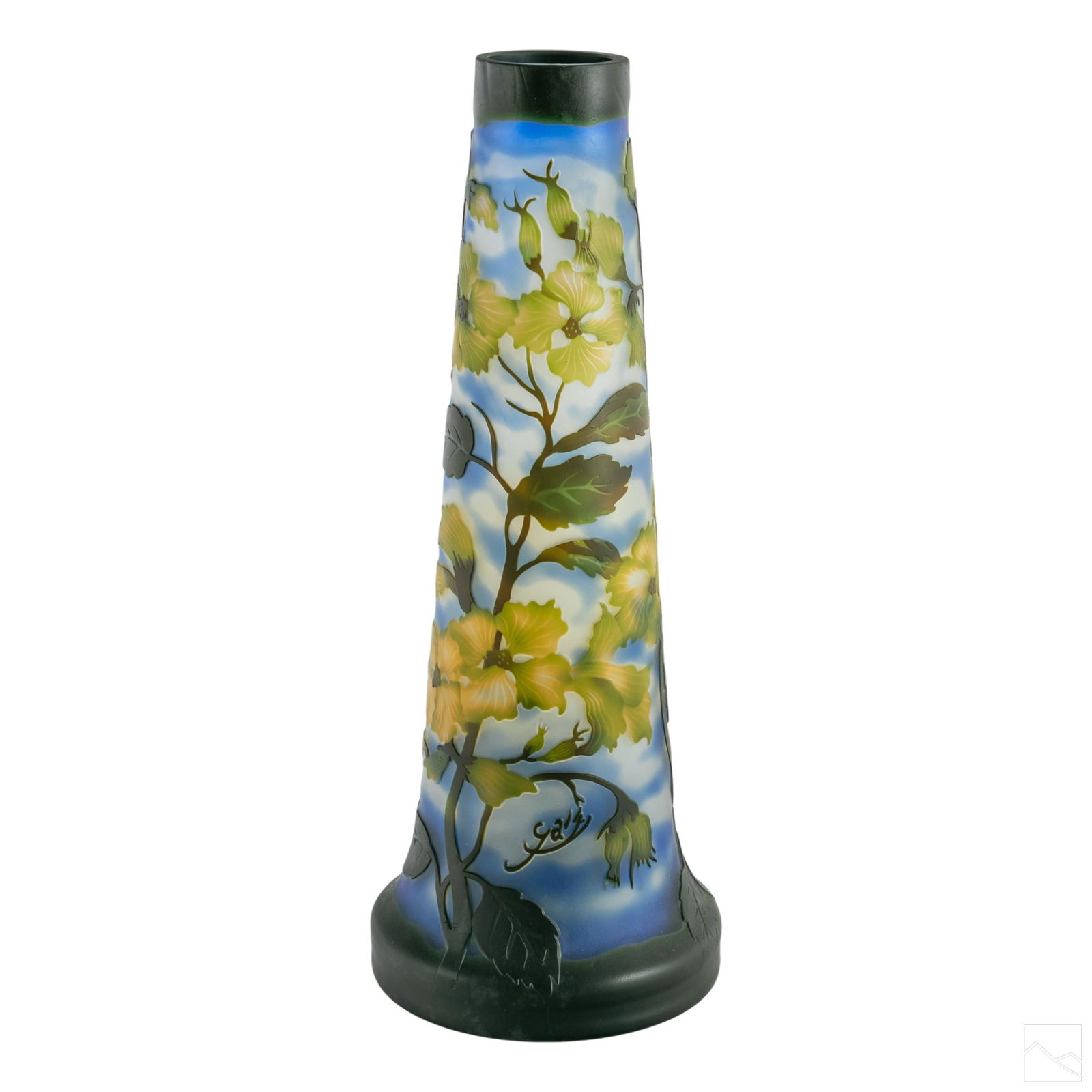 French Art Nouveau Style Cameo Cut Art Glass Vase (1 of 5)