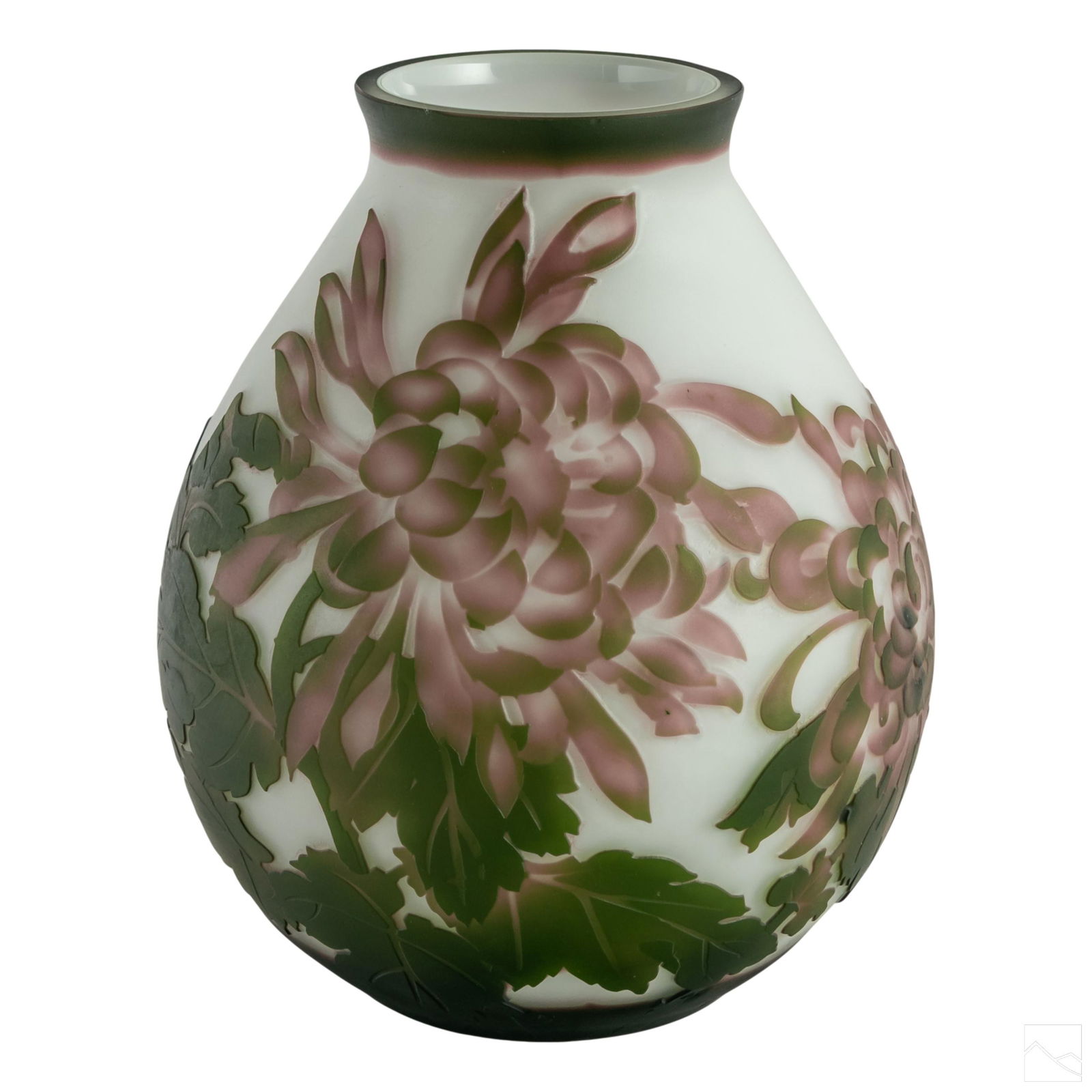 French Art Nouveau Style Cameo Cut Art Glass Vase (1 of 5)