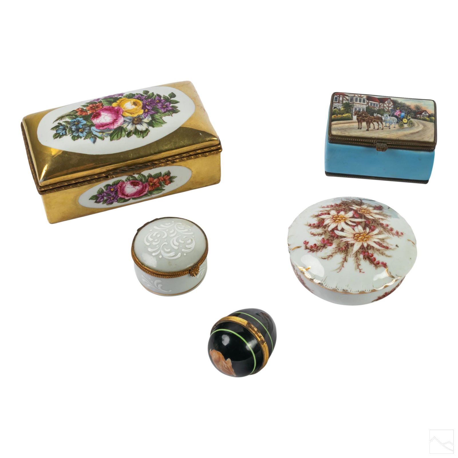 Art Nouveau Victorian Trinket & Dresser Box Group (1 of 6)