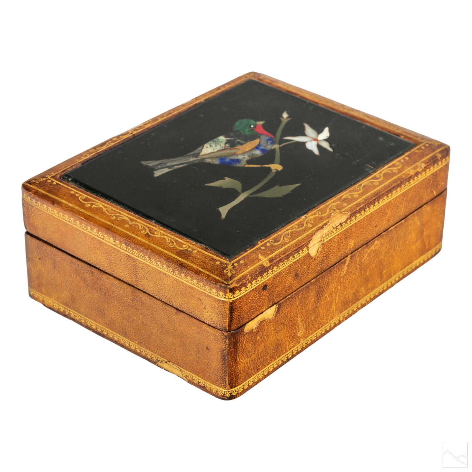 Pietra Dura Italian Gem Stone Mosaic Dresser Box (1 of 4)
