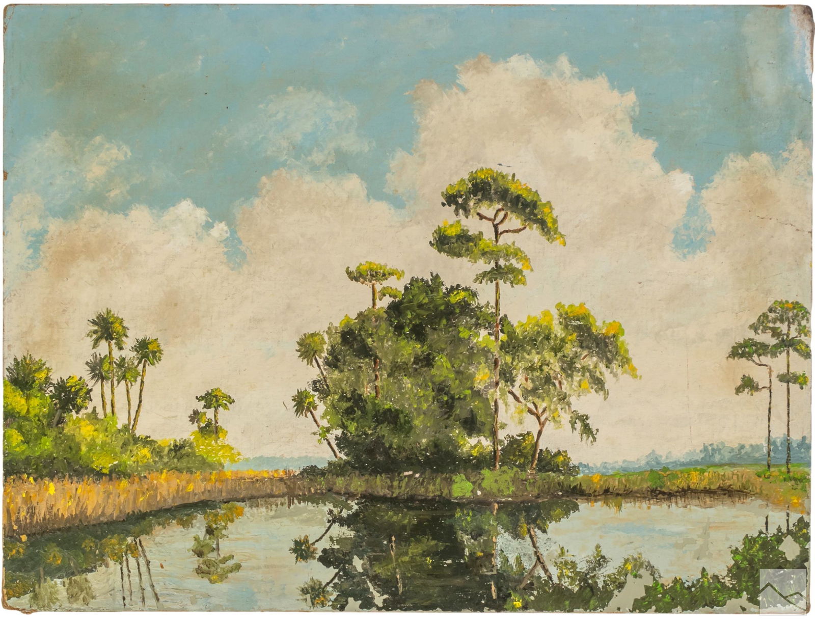 Florida Highwaymen Style (20C.) Landscape Painting (1 of 3)