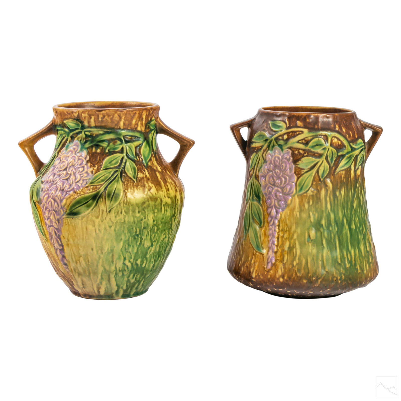 Roseville Art Pottery Wisteria Double Handle Vases (1 of 4)