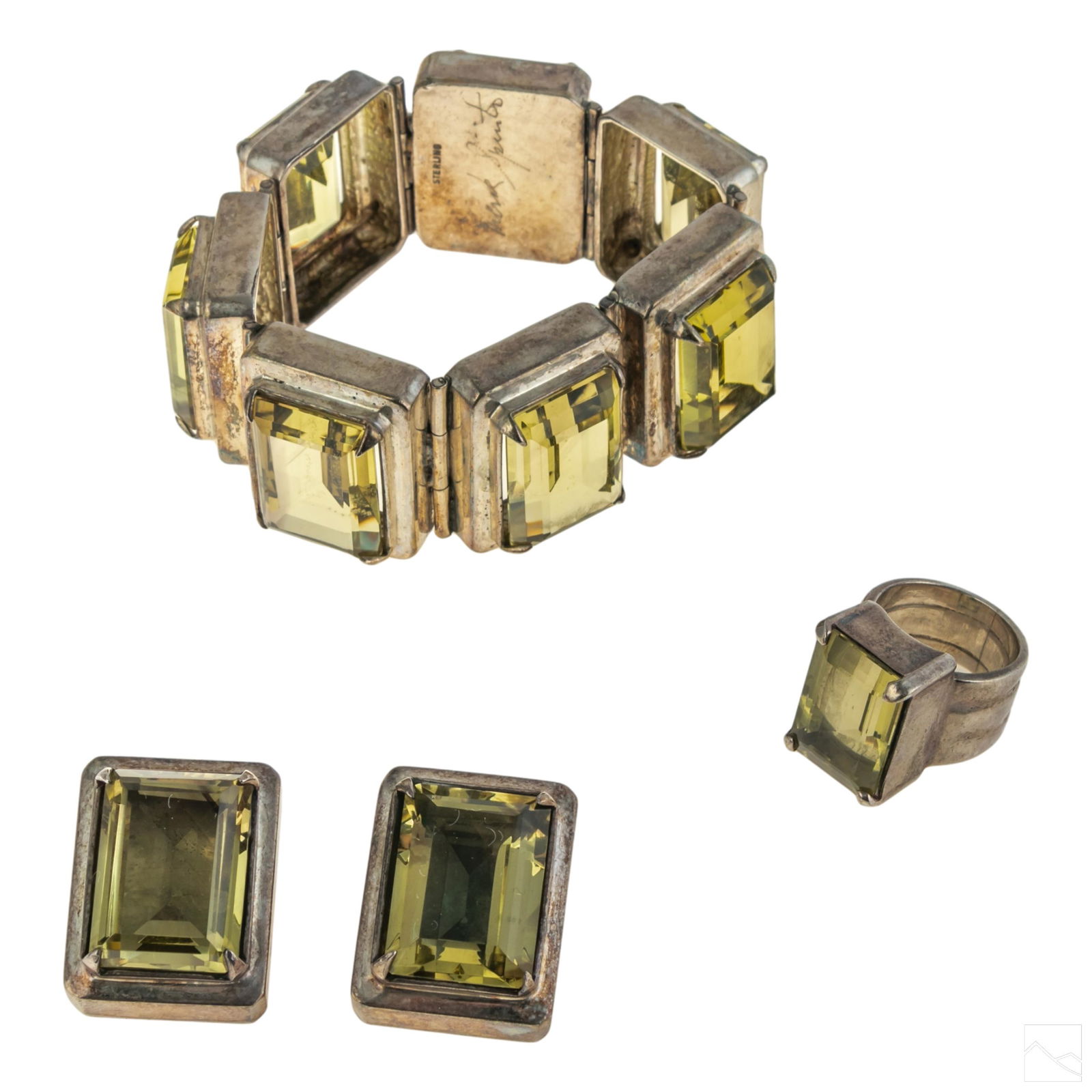 Mark Spirito Sterling Bracelet Ring & Earrings SET (1 of 8)