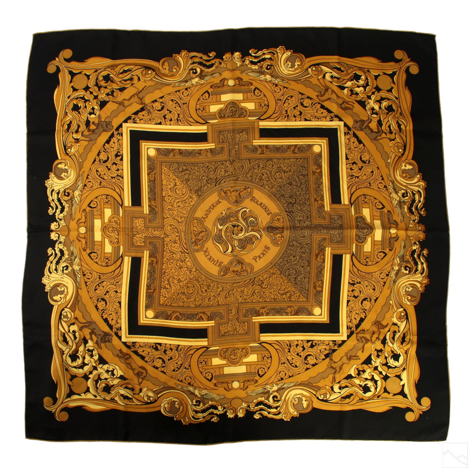 Hermes Pauwels Animaux Solaires French Silk Scarf (1 of 6)