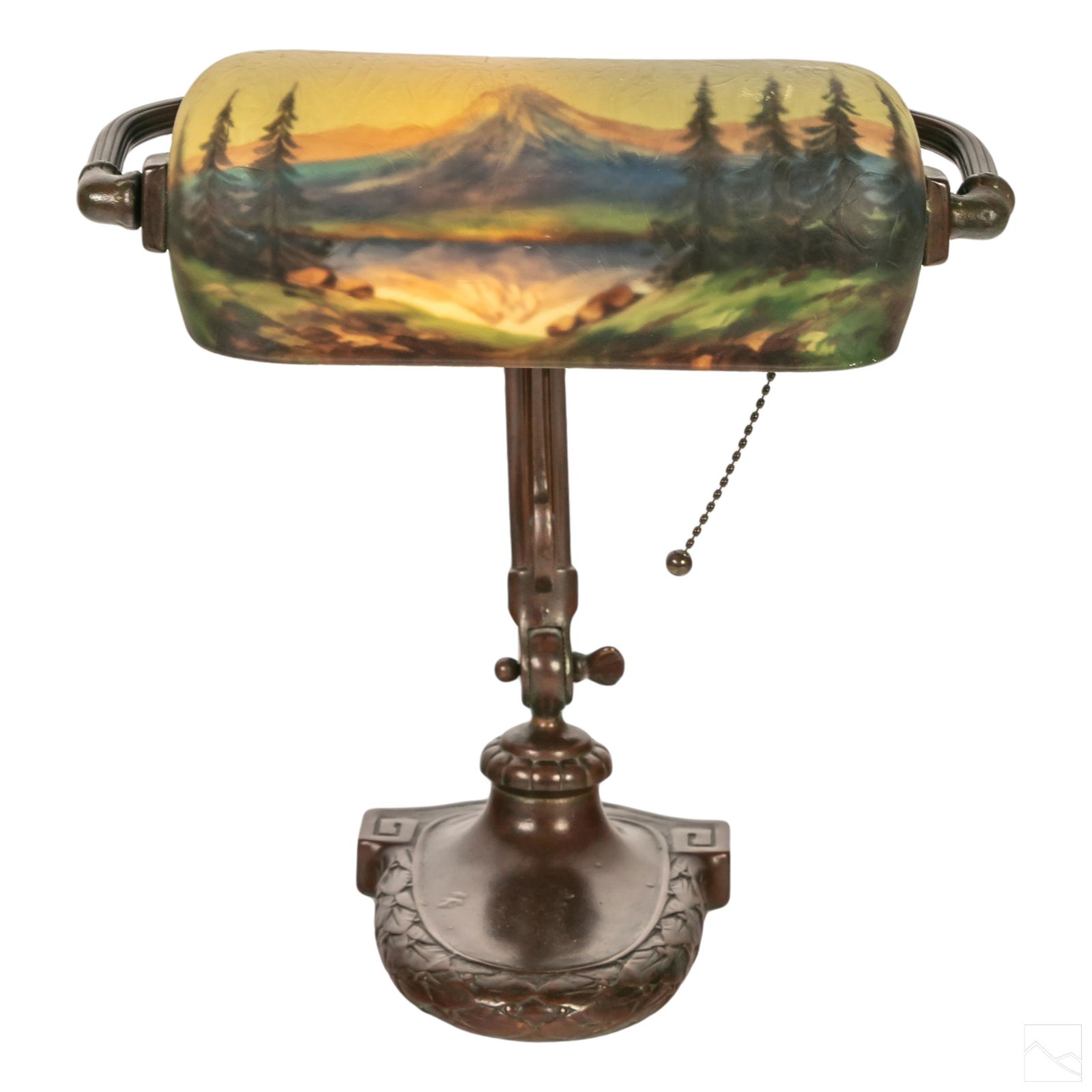 Handel Reverse Painted Glass Shade Desk Lamp 7183 (1 of 6)