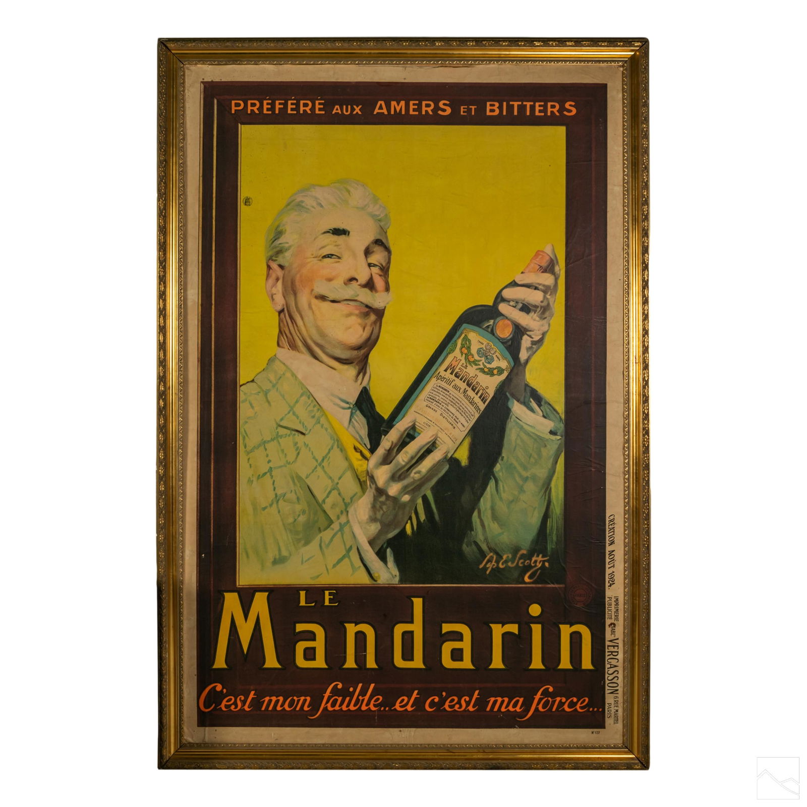 A.E. Scott Le Mandarin Aperitif Advertising Poster (1 of 5)