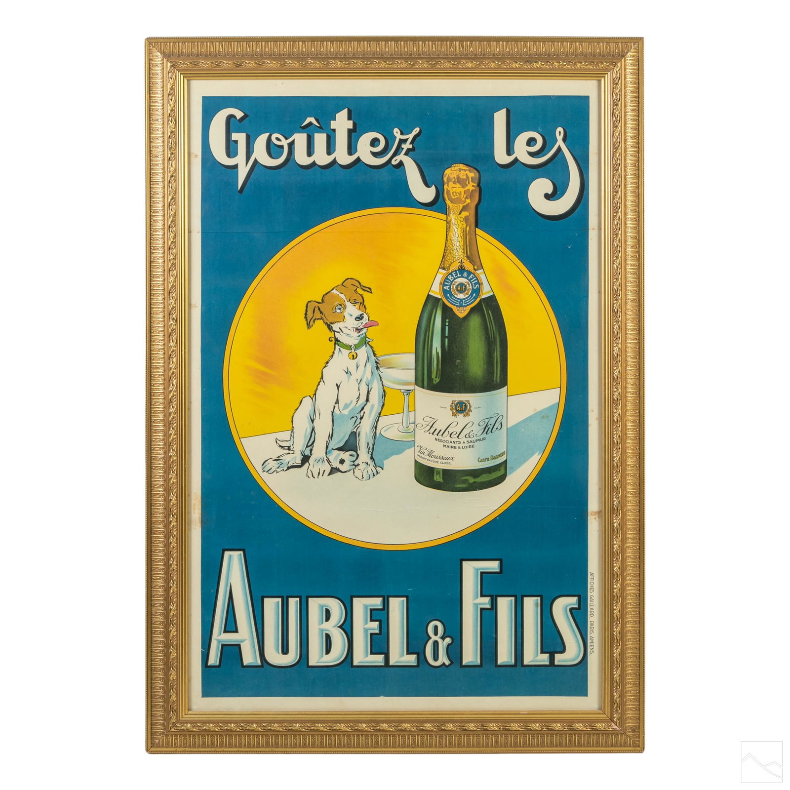 Art Deco Aubel & Fils Champagne Advertising Poster (1 of 4)