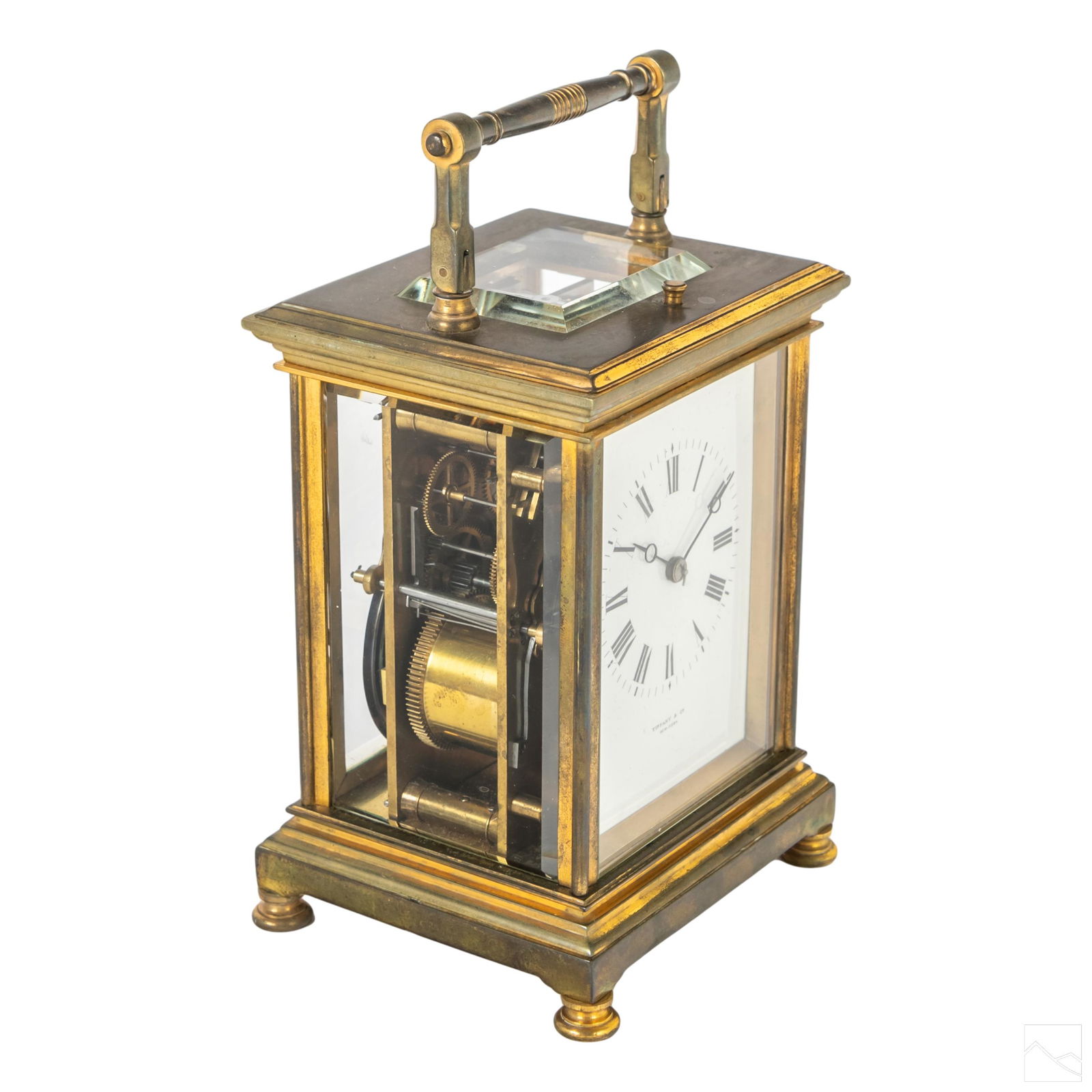 Tiffany & Co. Skeleton Case Glass Carriage Clock (1 of 8)