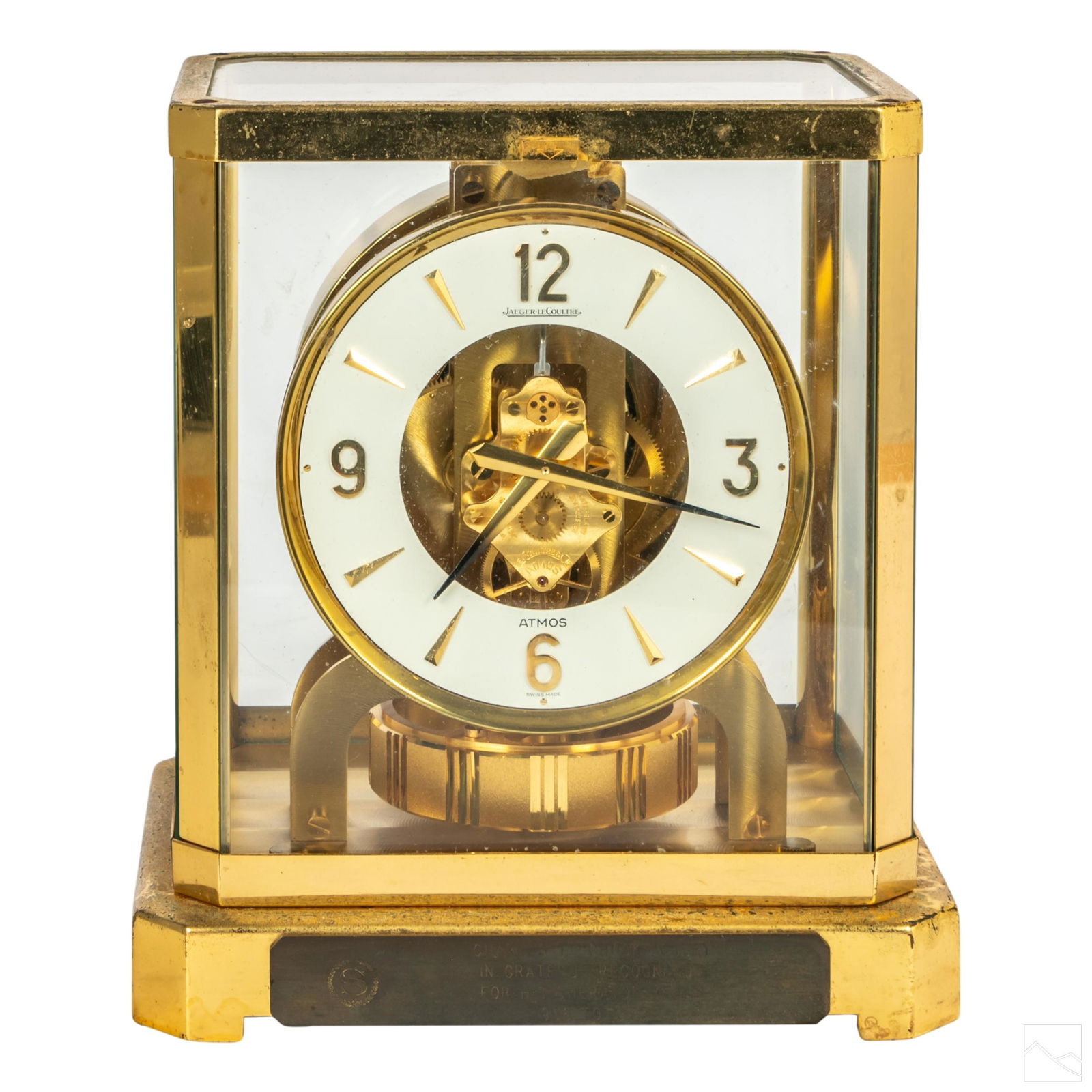Jaeger LeCoultre Brass & Glass Atmos Mantel Clock (1 of 7)