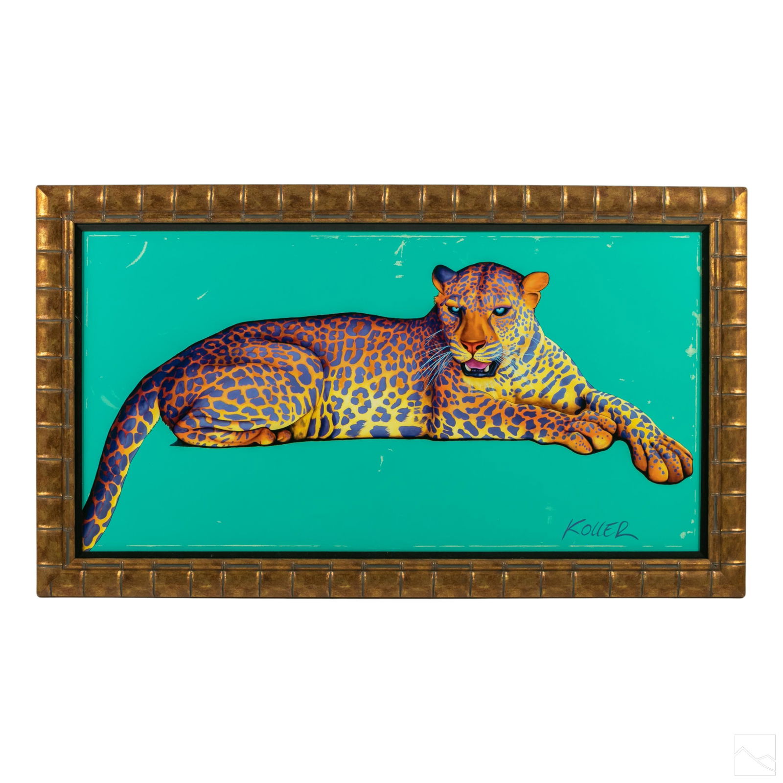 Helmut Koller b1954 Modern Leopard Giclee Painting (1 of 6)