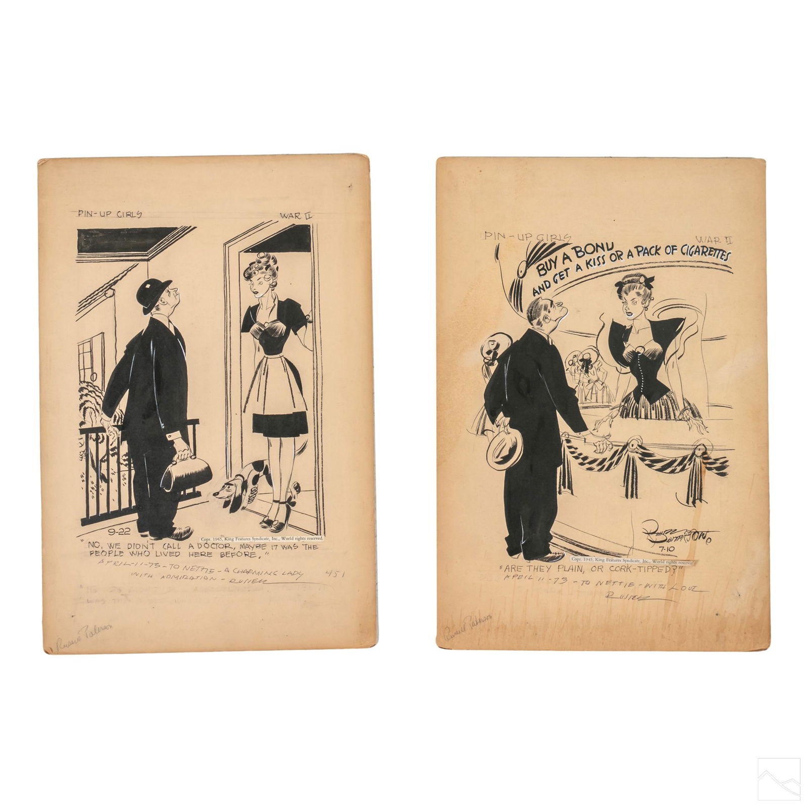 Russell Patterson 1893-1977 Illustration Drawings (1 of 4)