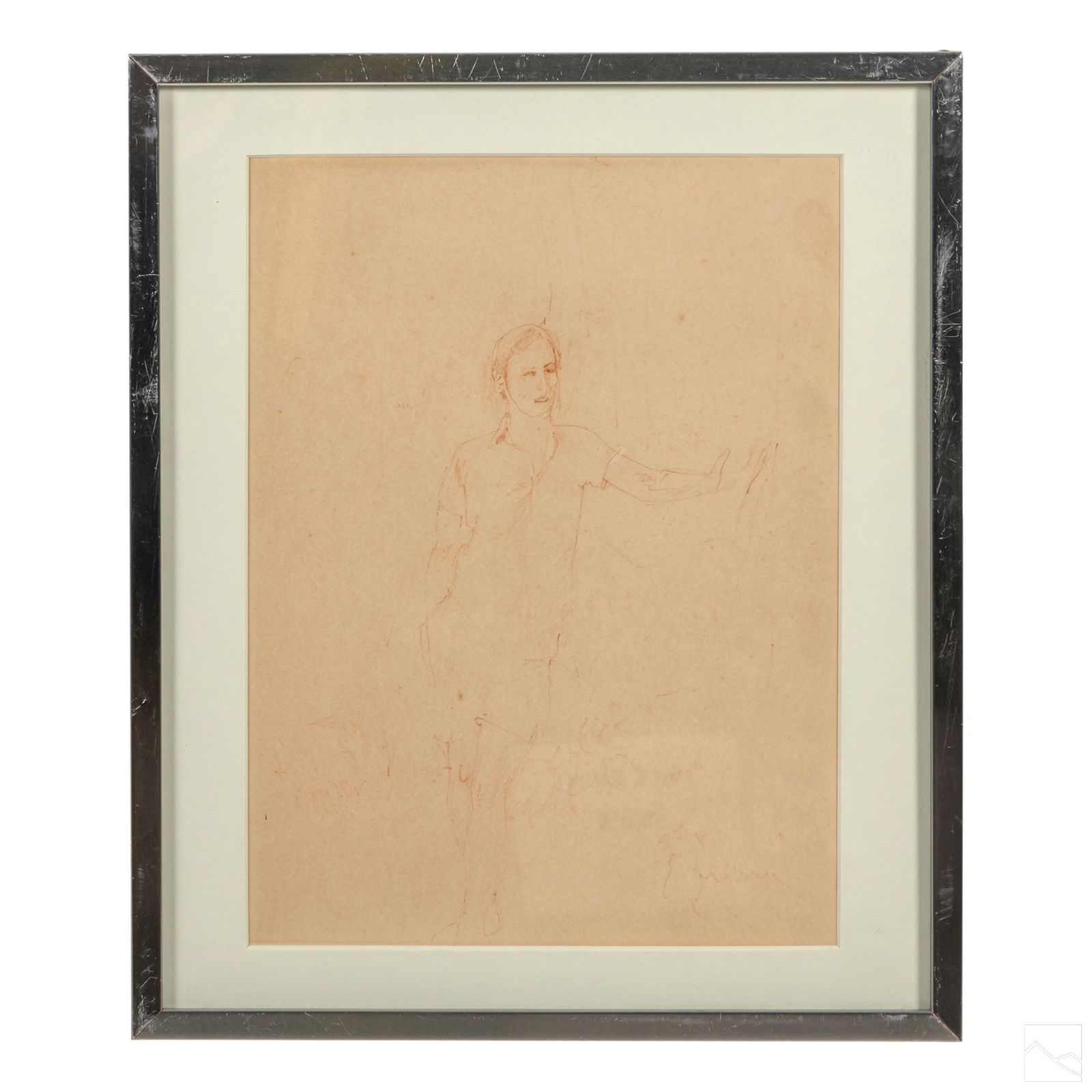 Fairfield Porter 1907-1975 Pencil Portrait Drawing (1 of 5)