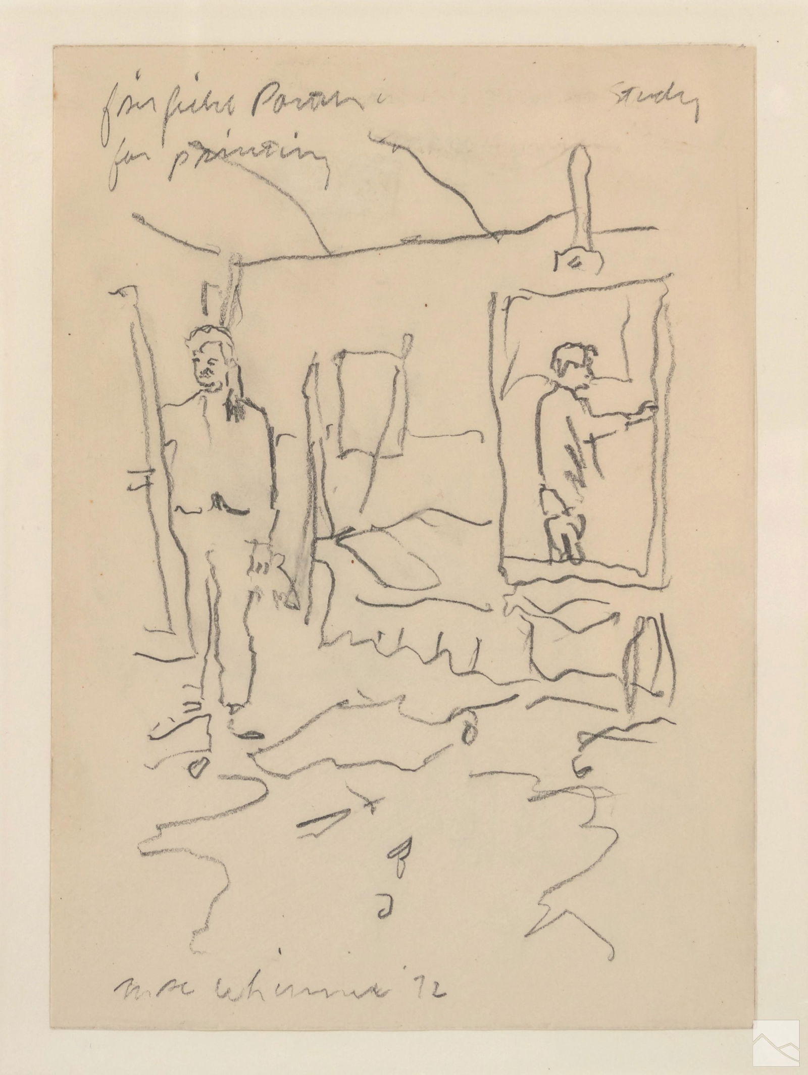 John MacWhinnie b.1945 Figural Art Pencil Drawing (1 of 4)