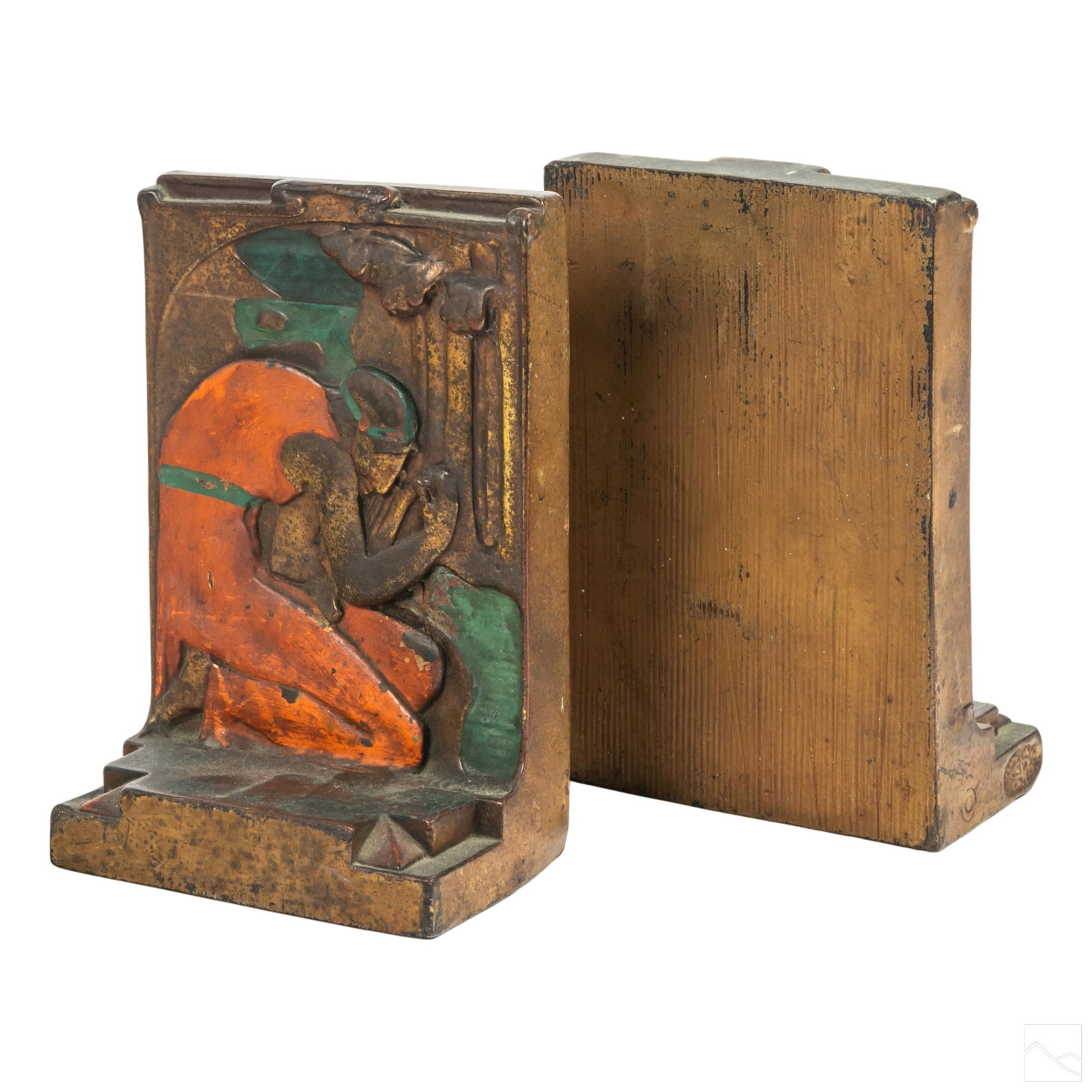 Pompeian Art Deco Style Bronzed Figural Bookends (1 of 4)