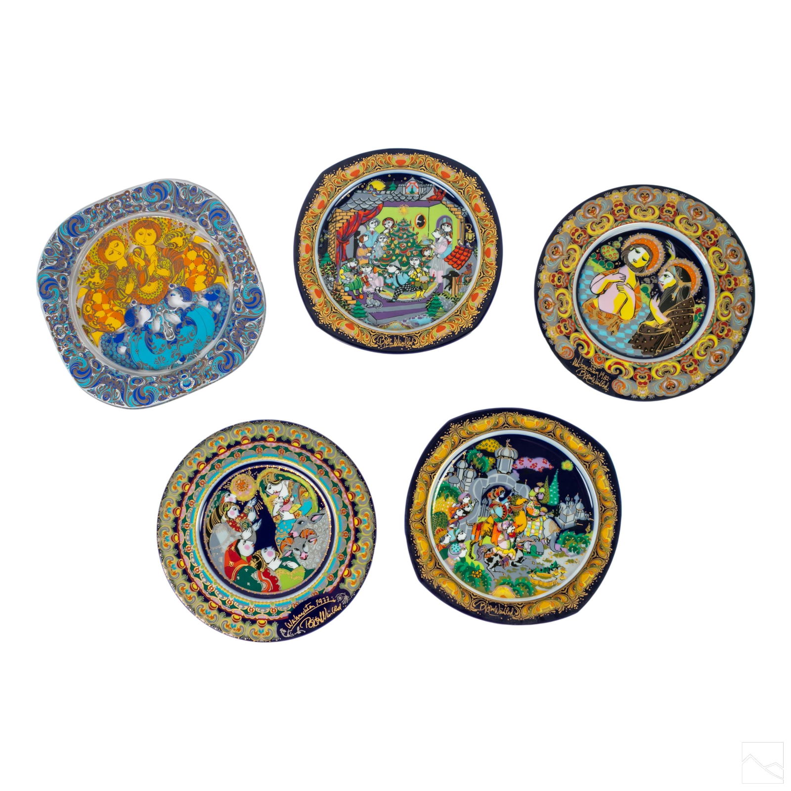 Lot 5 Rosenthal Bjorn Wiinblad Christmas Plates (1 of 9)