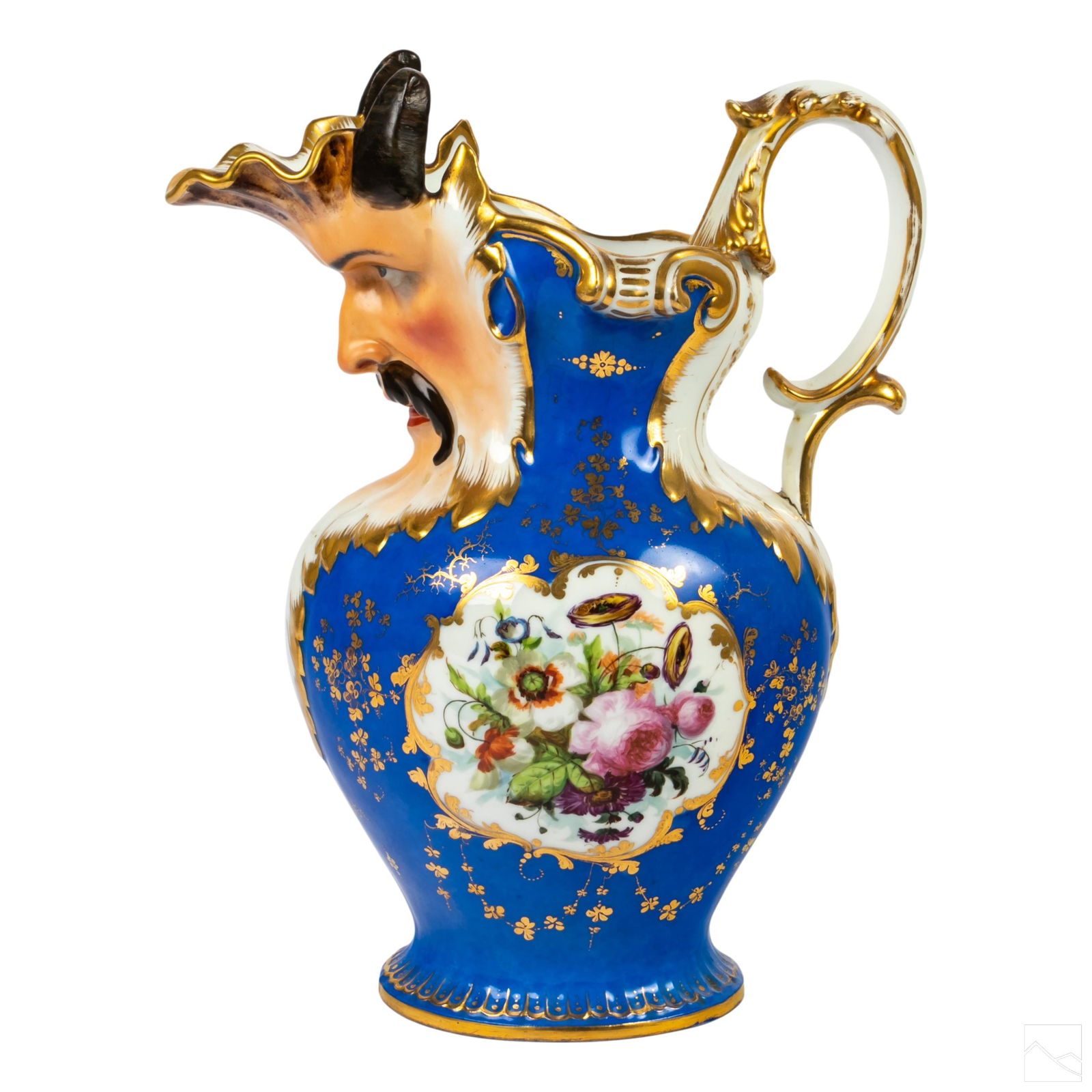Old Paris Porcelain Satyr Figural Antique Pitcher (1 of 5)