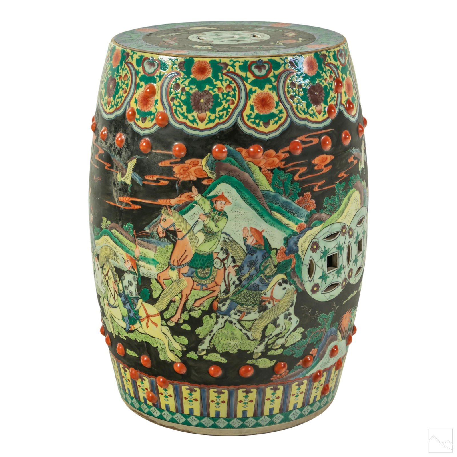 Chinese Antique Famille Rose Porcelain Garden Seat (1 of 7)