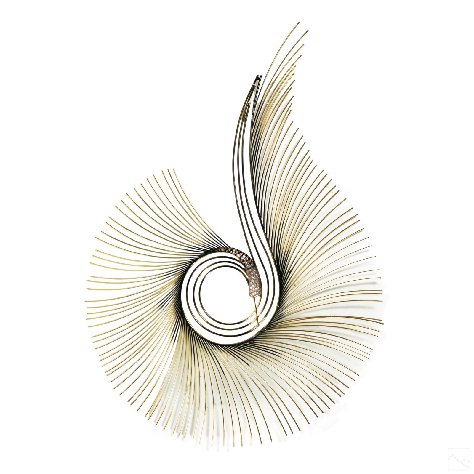 Curtis Jere Modern Brass Peacock Sunbeam Sculpture (1 of 4)