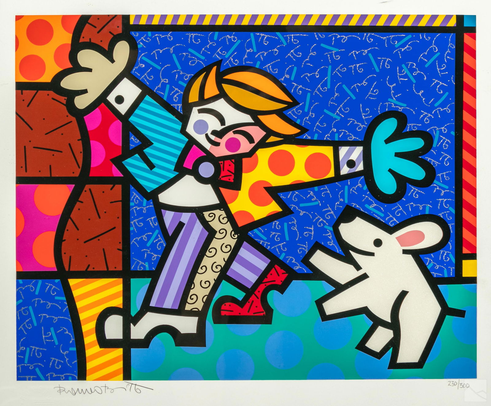 Romero Britto (b.1963) Pop Art Cubist LE Serigraph (1 of 5)