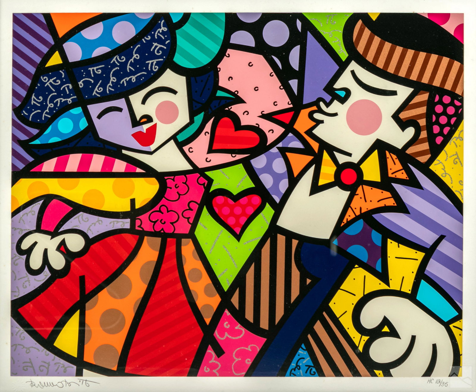 Romero Britto (b.1963) Pop Art Cubist HC Serigraph (1 of 5)