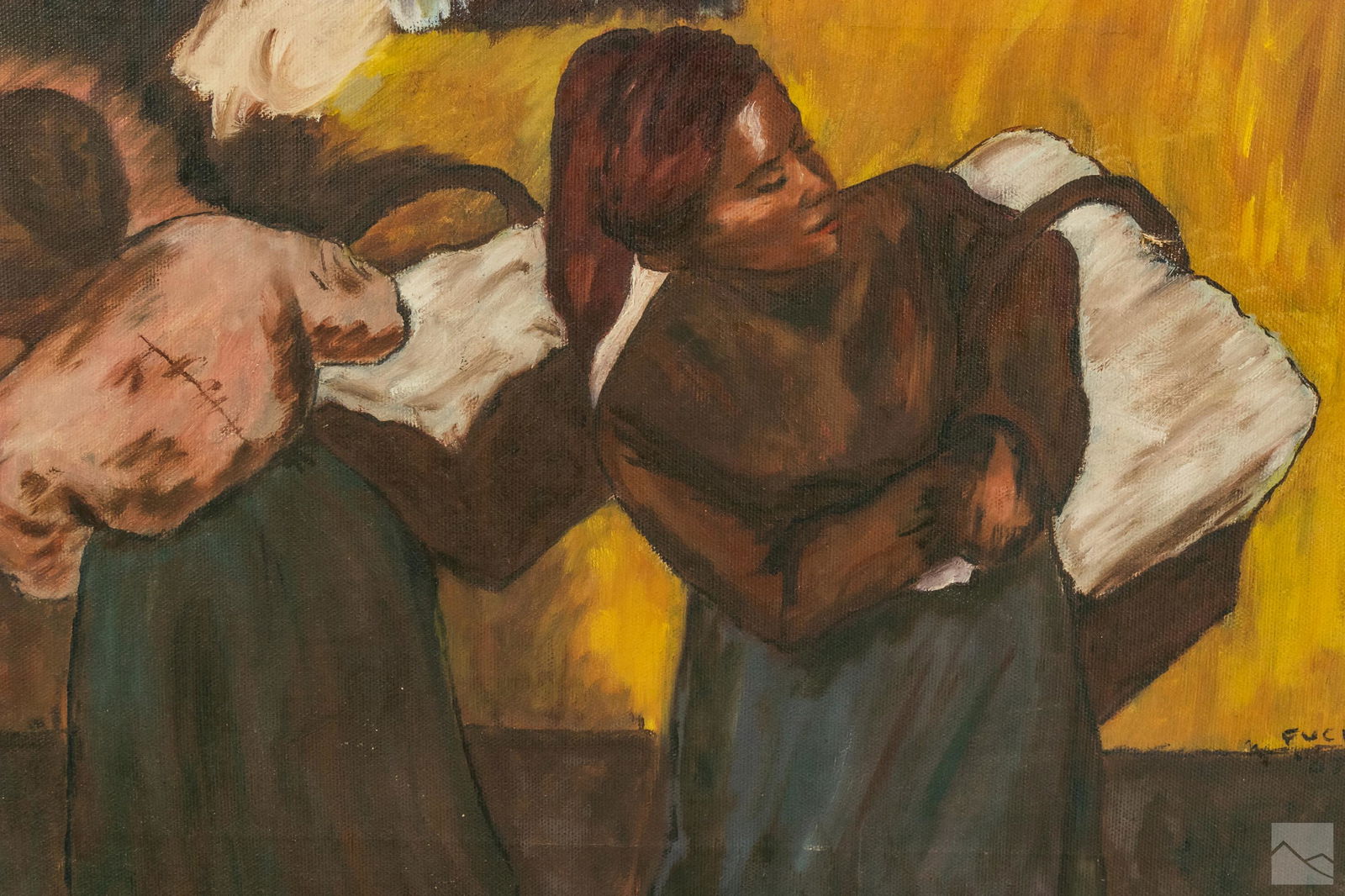 Fuchs (20C.) African Caribbean Genre Oil Painting (1 of 4)