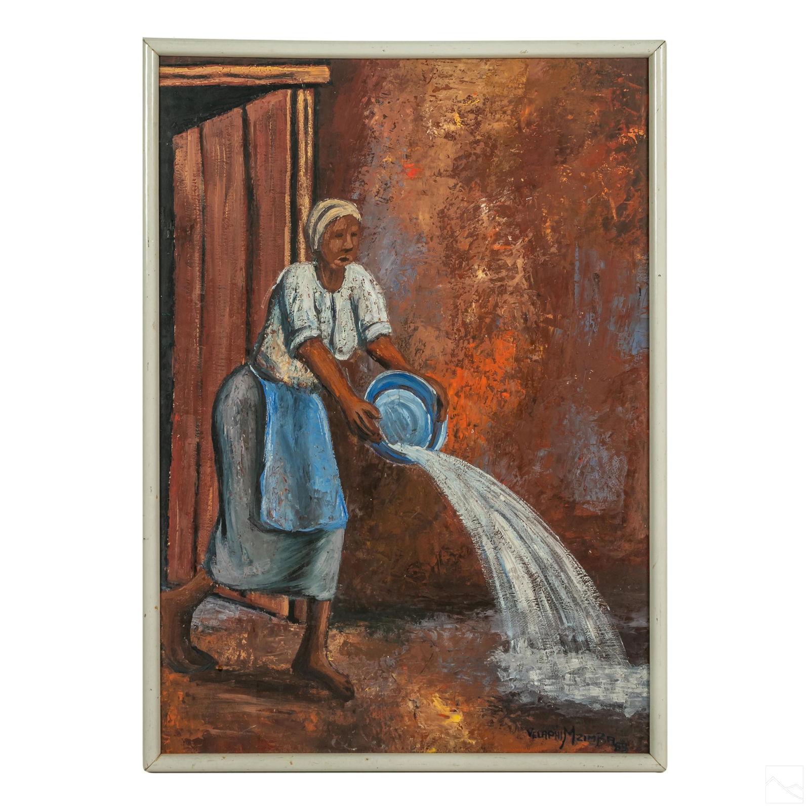 Velaphi Mzimba b.1959 South African Genre Painting (1 of 4)