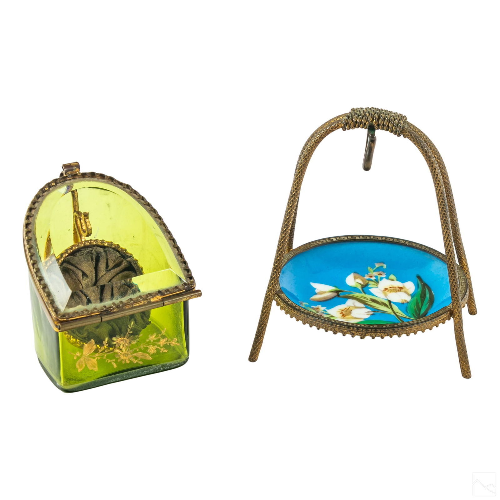 Victorian Floral Design Pocket Watch Display Cases (1 of 3)