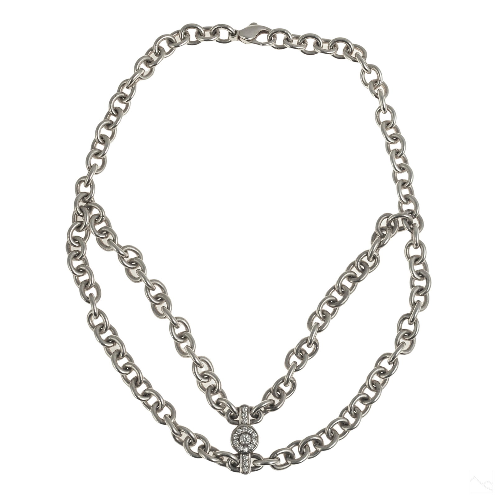 MAYORS Diamond and Sterling Silver Choker Necklace (1 of 3)