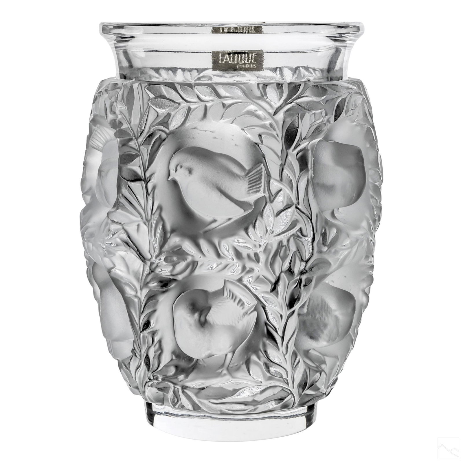 Lalique France Frosted Crystal Bagatelle Bird Vase (1 of 5)
