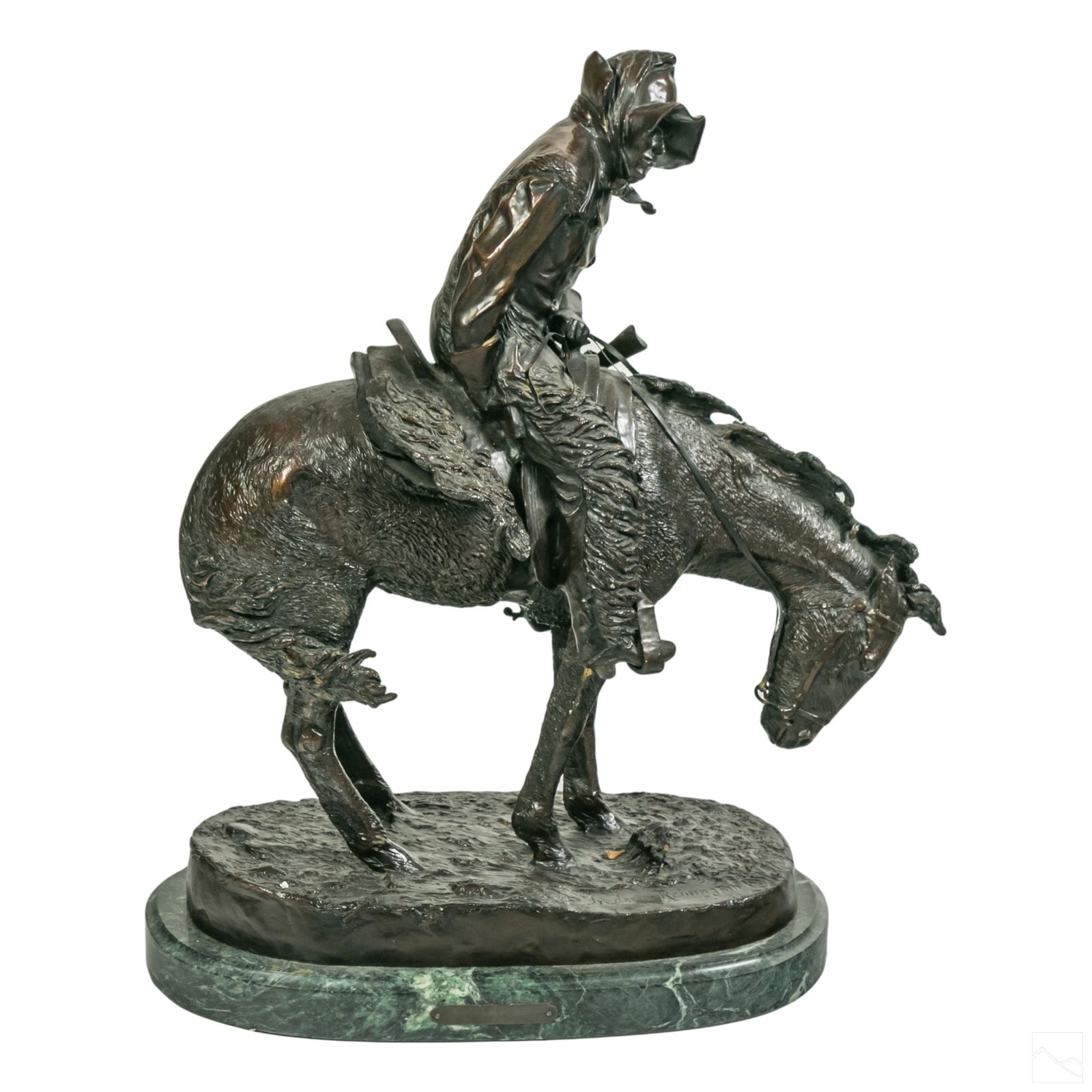 Bronze Western Cowboy Sculpture after F. Remington (1 of 6)
