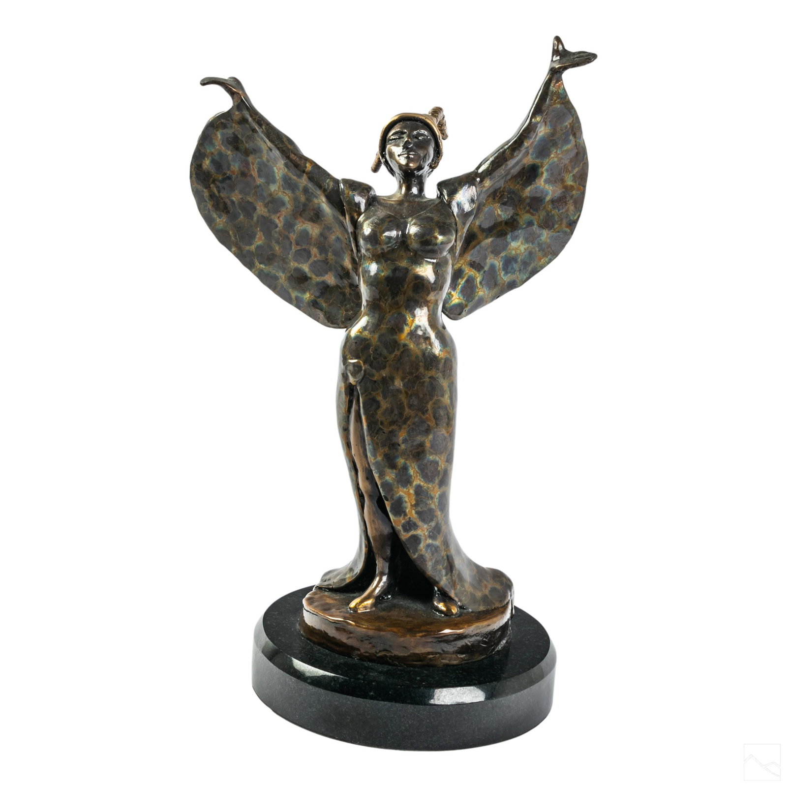 Modern Art Deco Bronze Signed Figural Sculpture (1 of 6)