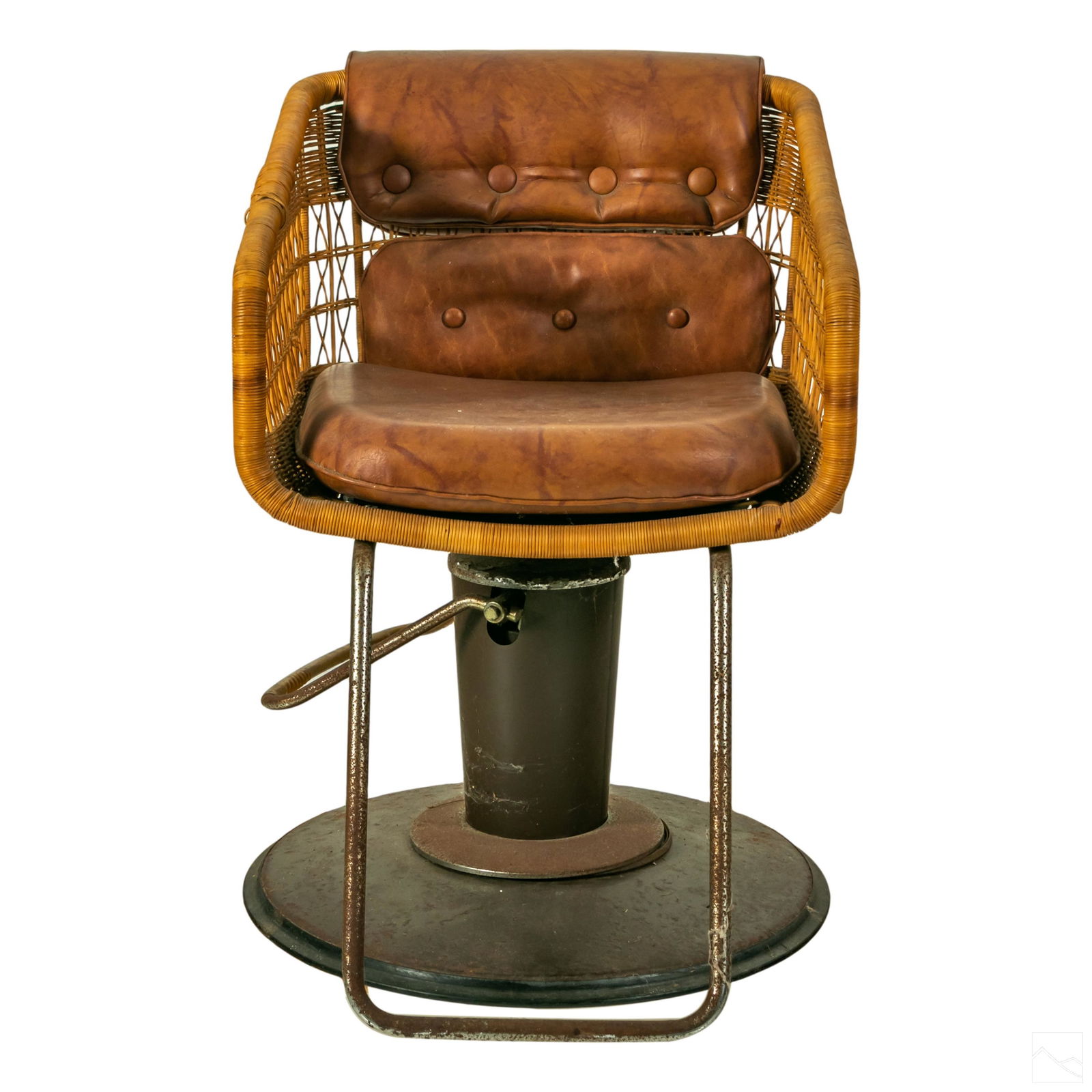 Takara Mid Century Modern Wicker Barber Shop Chair (1 of 6)