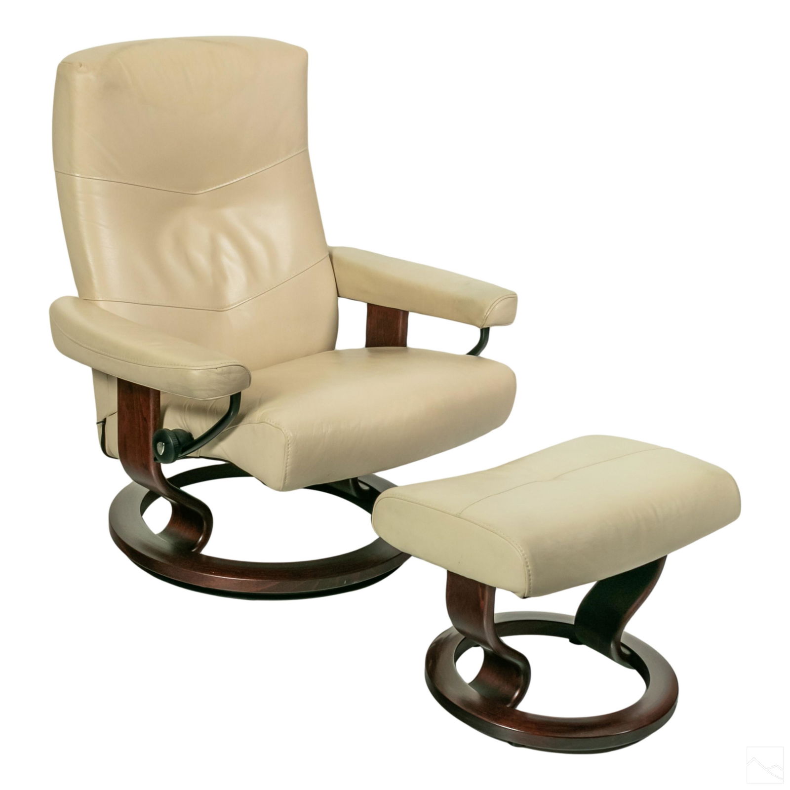 Ekornes Stressless Reno Leather Chair and Ottoman (1 of 8)