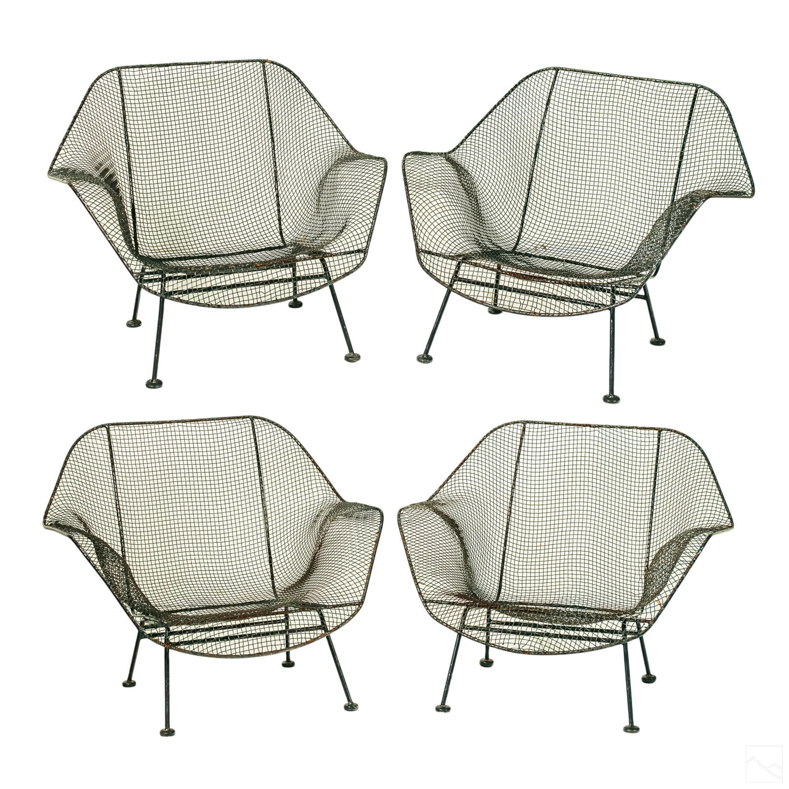 Russell Woodard Modern Open Metal Lounge Chair SET (1 of 7)