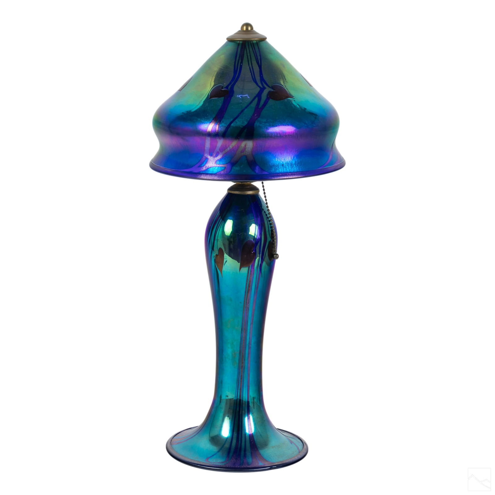 Rick Strini (b.1964) Heart and Vine Art Glass Lamp (1 of 7)