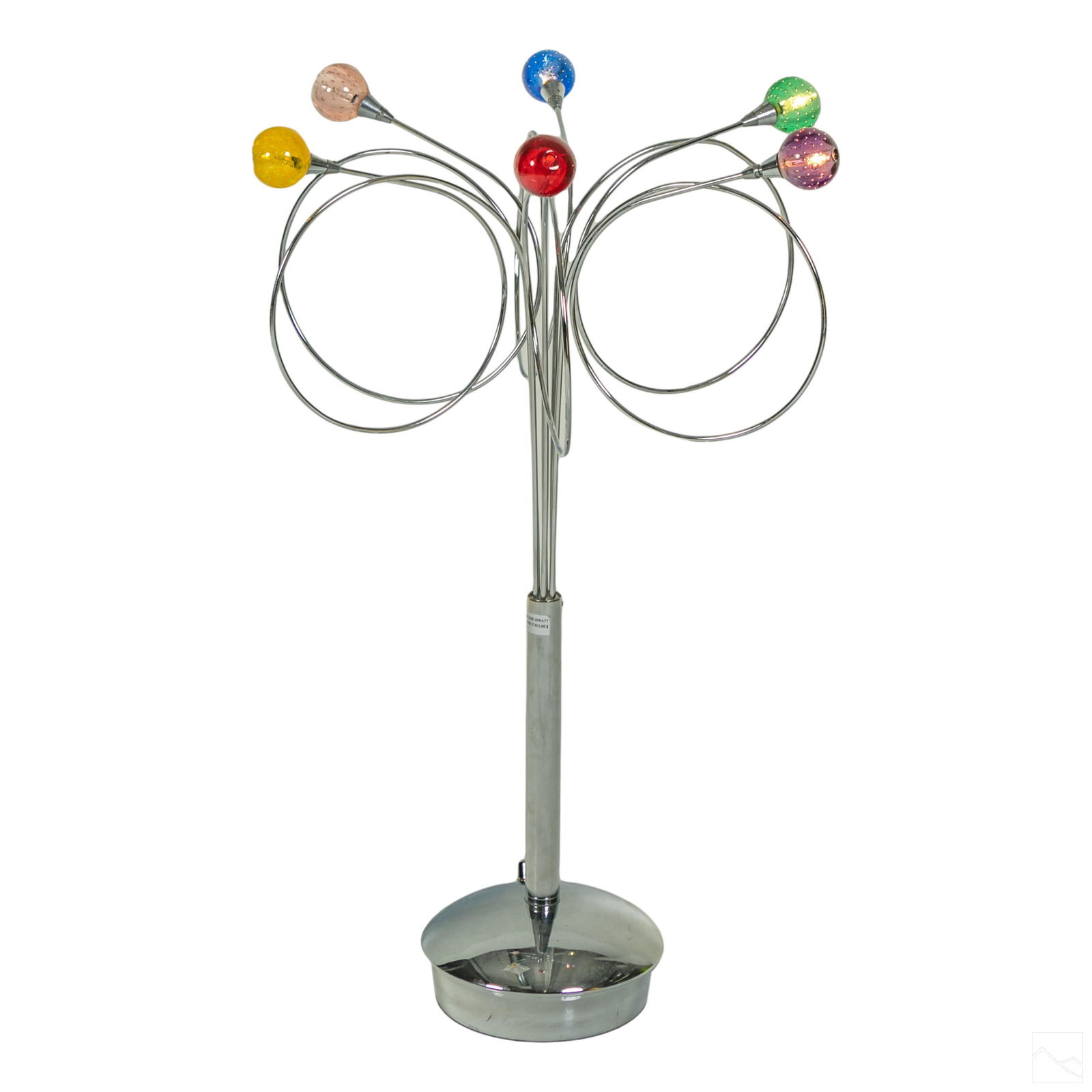 Modern Chrome & Multi Color Glass Ball Table Lamp (1 of 5)