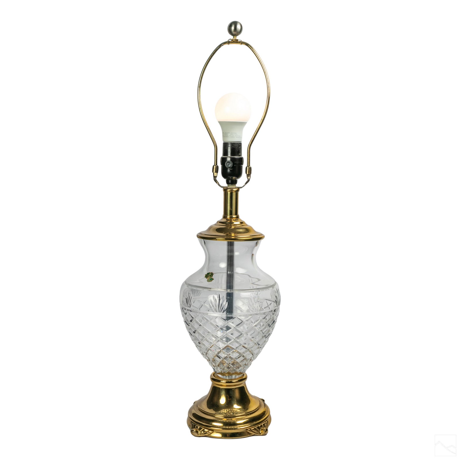 Waterford Irish Crystal & Brass Signed Table Lamp (1 of 5)