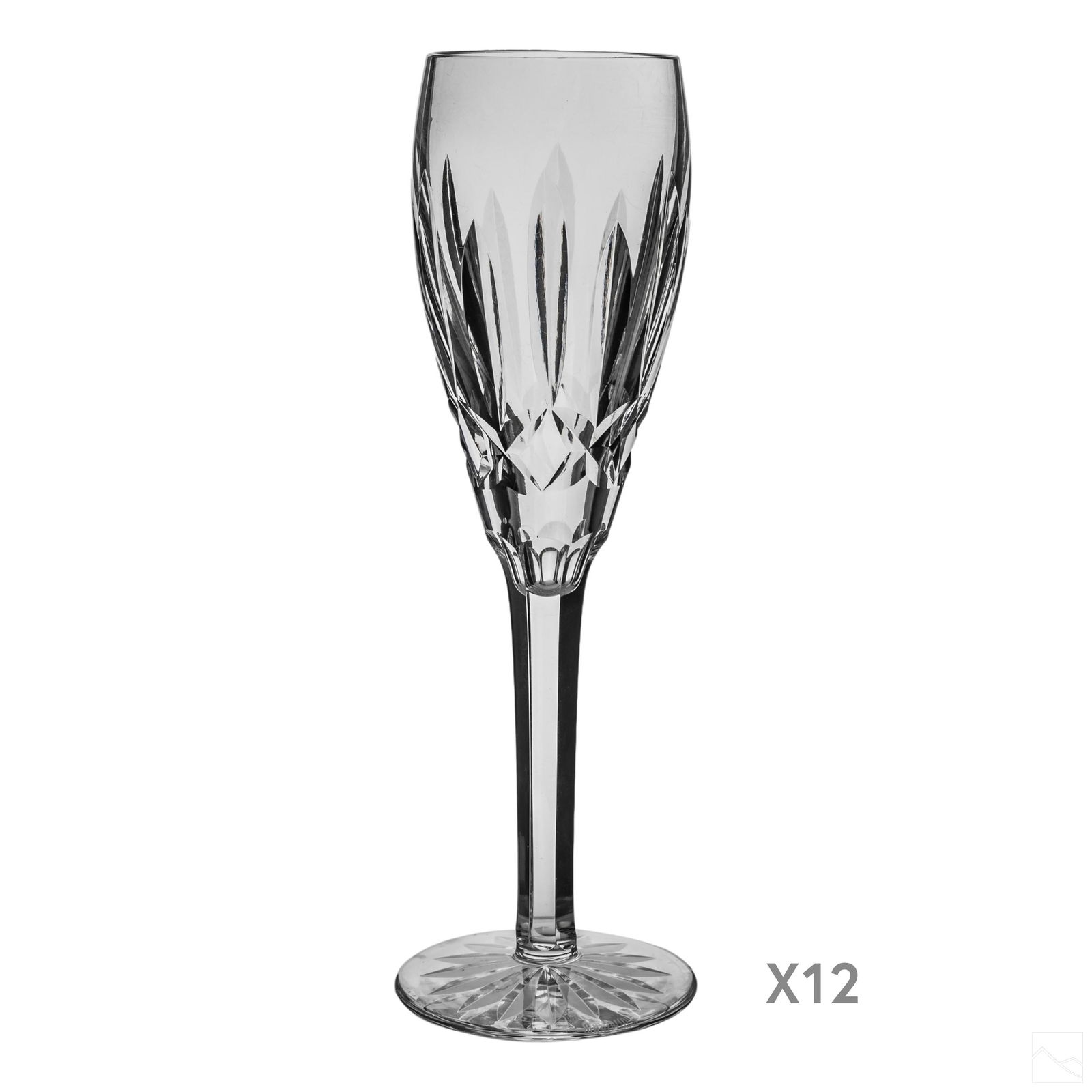 LOT 12 Waterford Crystal Lismore Champagnes Glasses (1 of 3)